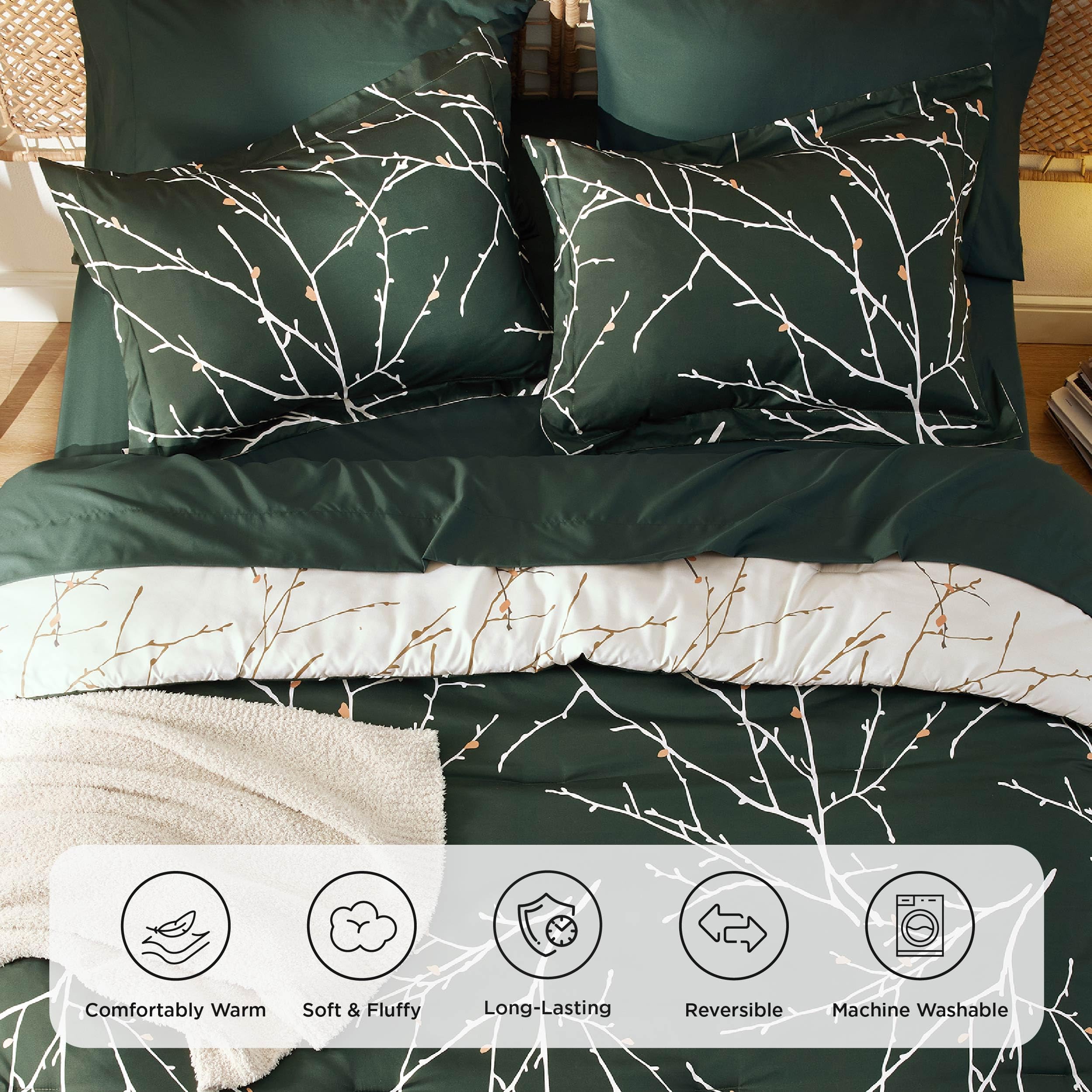 Foto 4 pulgar | Juego de Edredón Bedsure Queen Floral Green 7 Piezas - Venta Internacional