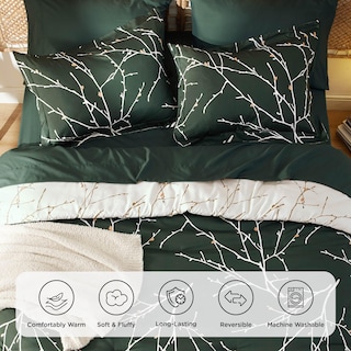 Foto 3 | Juego de Edredón Bedsure Queen Floral Green 7 Piezas - Venta Internacional