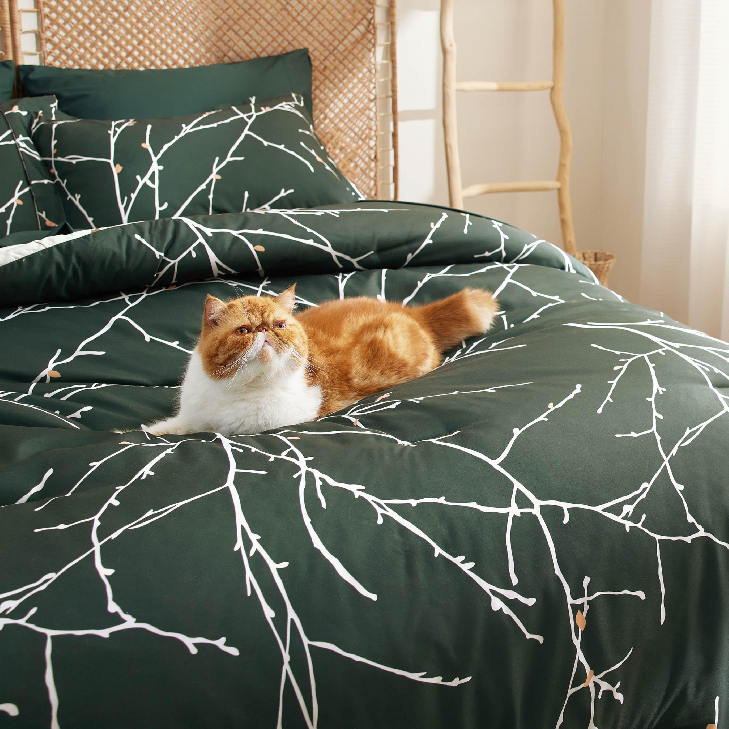 Foto 4 | Juego de Edredón Bedsure Queen Floral Green 7 Piezas - Venta Internacional