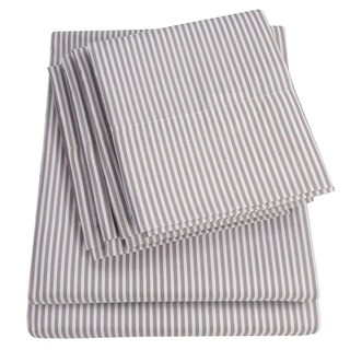 Foto 1 | Juego De Sábanas Sweet Home Collection Queen Stripe, 6 Piezas, Gris - Venta Internacional.