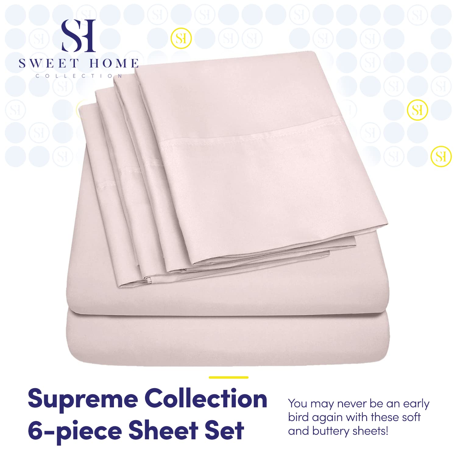 Foto 3 pulgar | Sábanas Sweet Home Collection, 6 Unidades, 1500 Supreme Full - Venta Internacional.