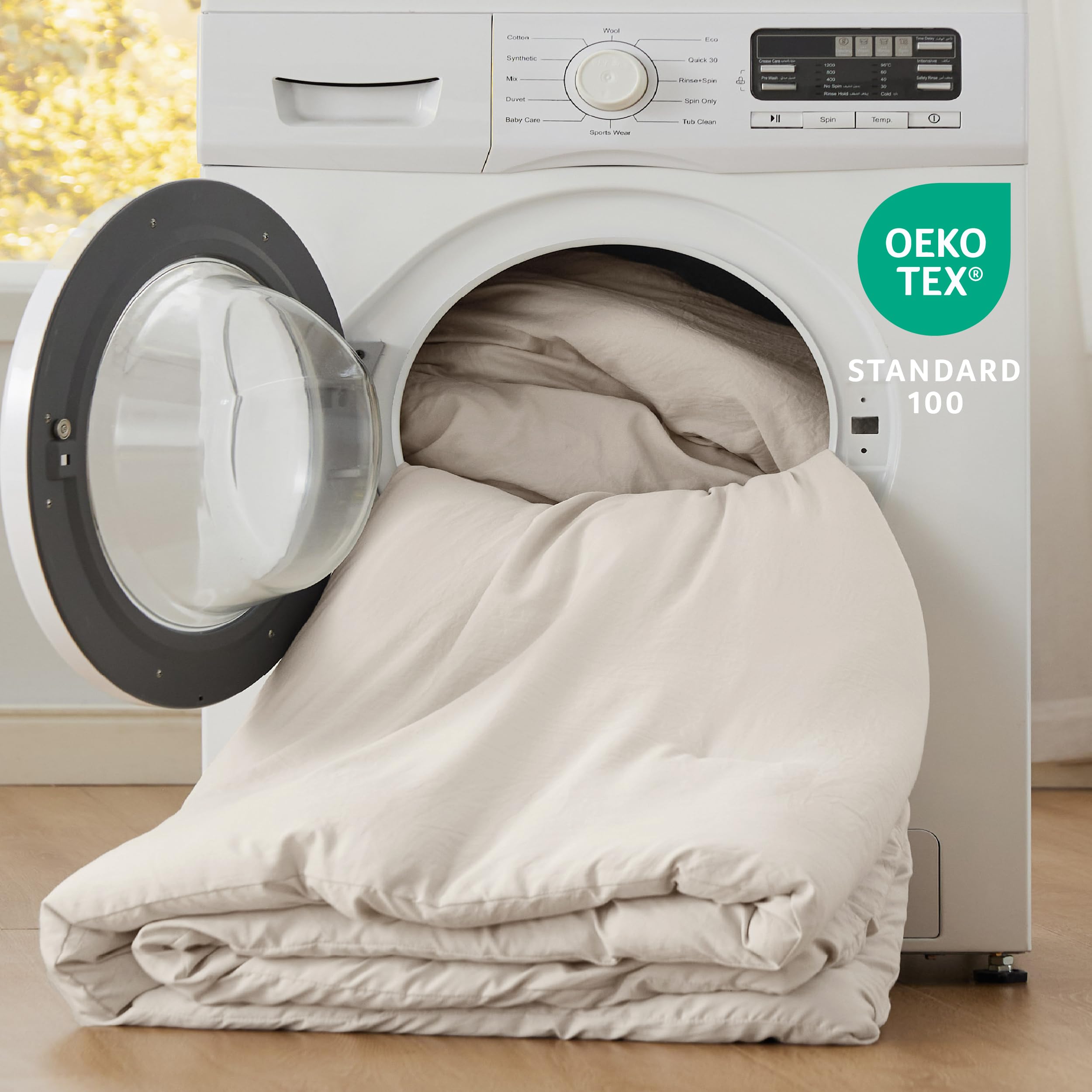 Foto 5 | Juego de Edredón Bedsure Queen Lino 3 Piezas - Venta Internacional