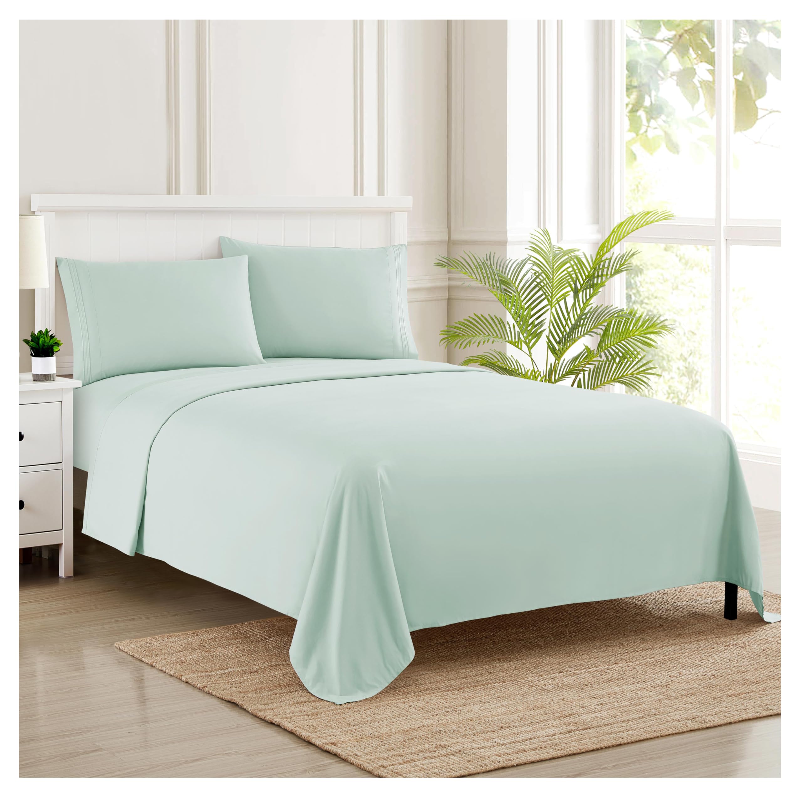 Foto 2 | Sábanas Sweet Home Collection Rv Short Queen Mint - Venta Internacional.