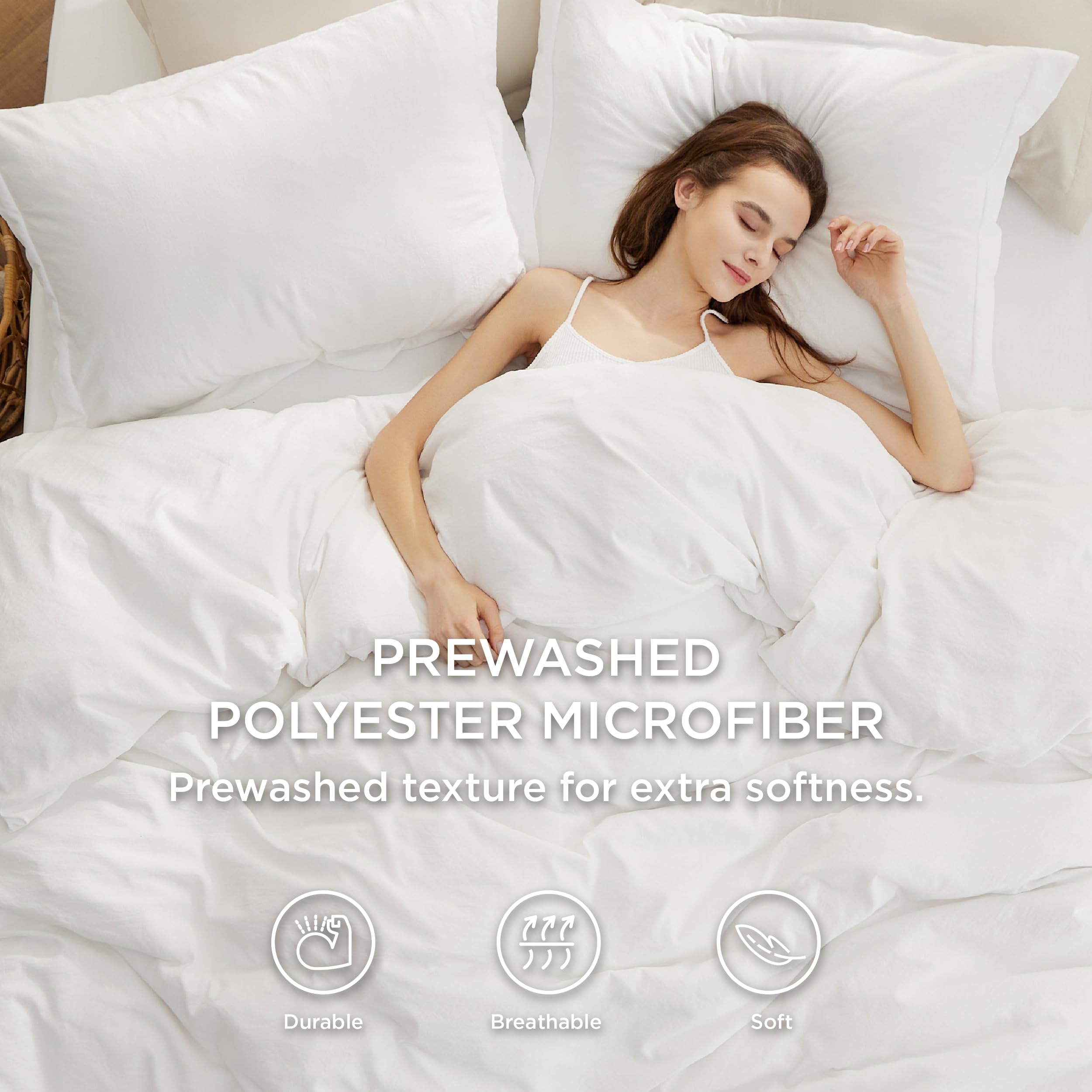 Foto 4 pulgar | Juego De Cama Bedsure California King Size, Funda De Edredón Blanca - Venta Internacional.