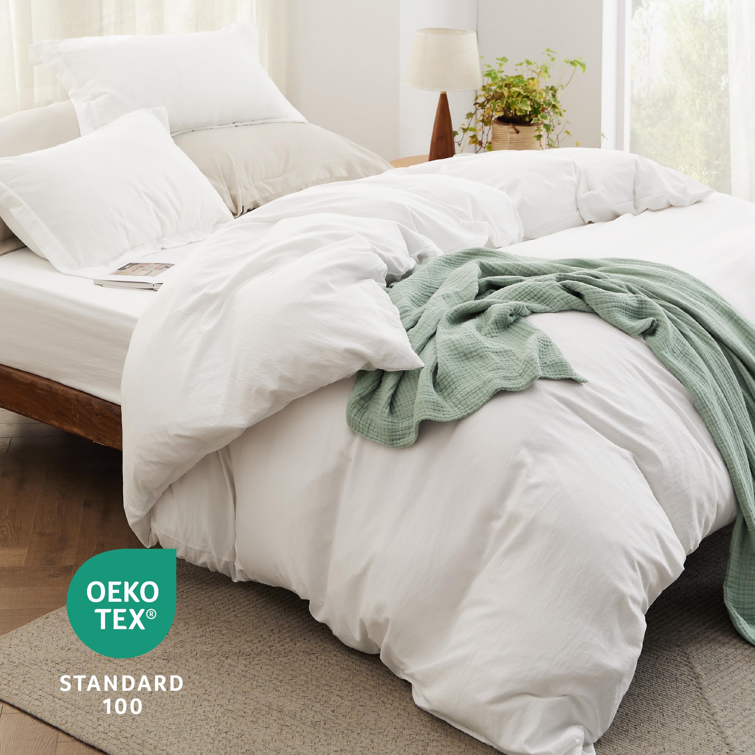 Foto 5 pulgar | Juego De Cama Bedsure California King Size, Funda De Edredón Blanca - Venta Internacional.