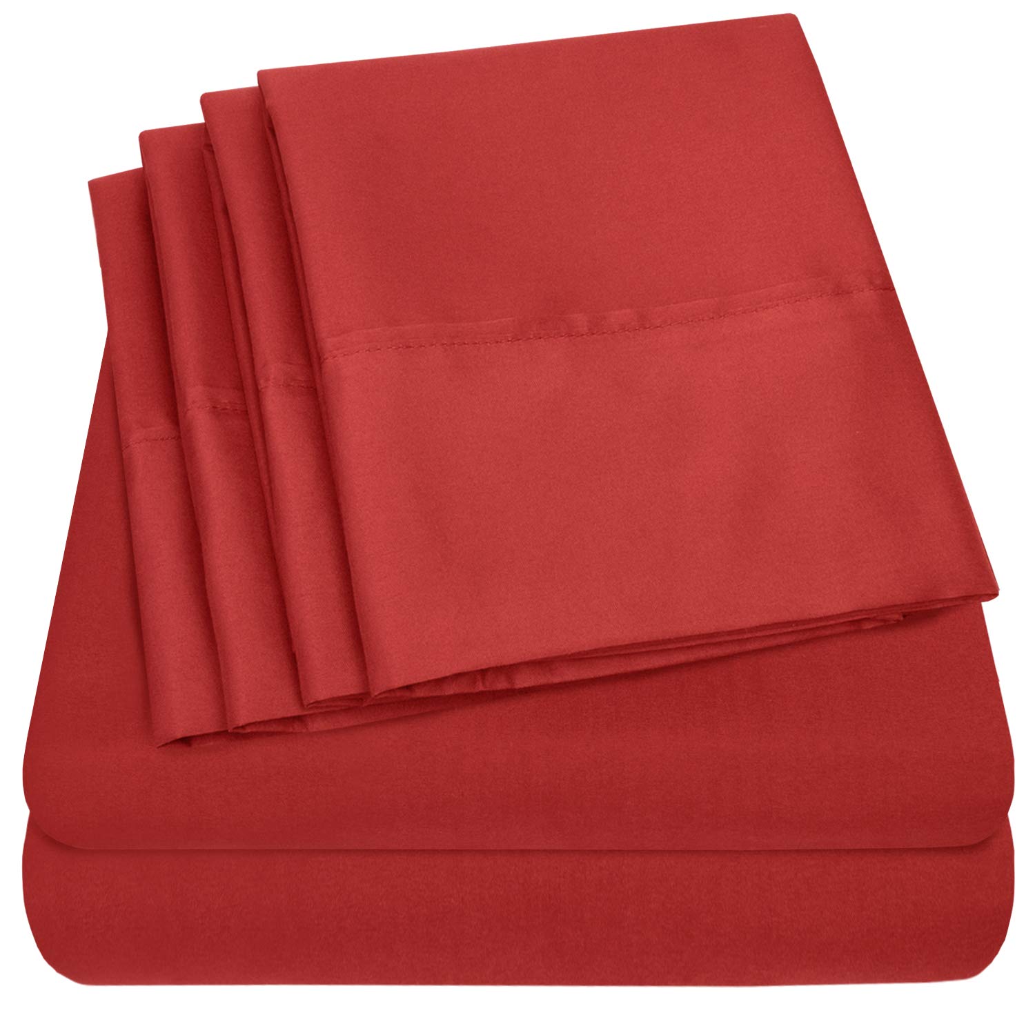 Foto 2 pulgar | Sábanas Sweet Home Collection Twin Xl 1500 Supreme Red - Venta Internacional.