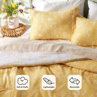 Foto 3 | Juego de Edredón Bedsure King Yellow con 1 Edredón y 2 Fundas de Almohada - Venta Internacional