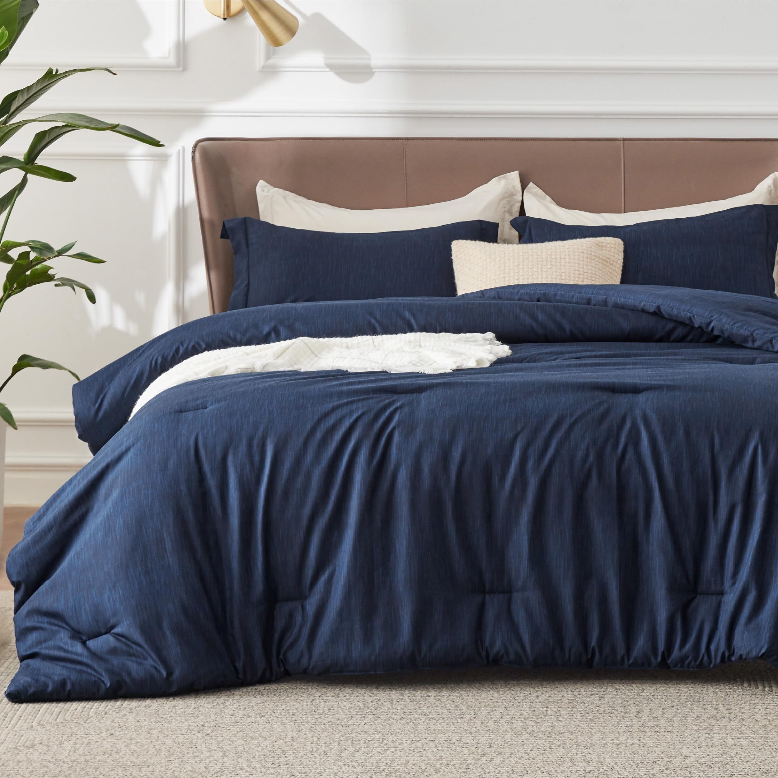 Juego de Edredón Bedsure California King Navy All Seasons - Venta Internacional