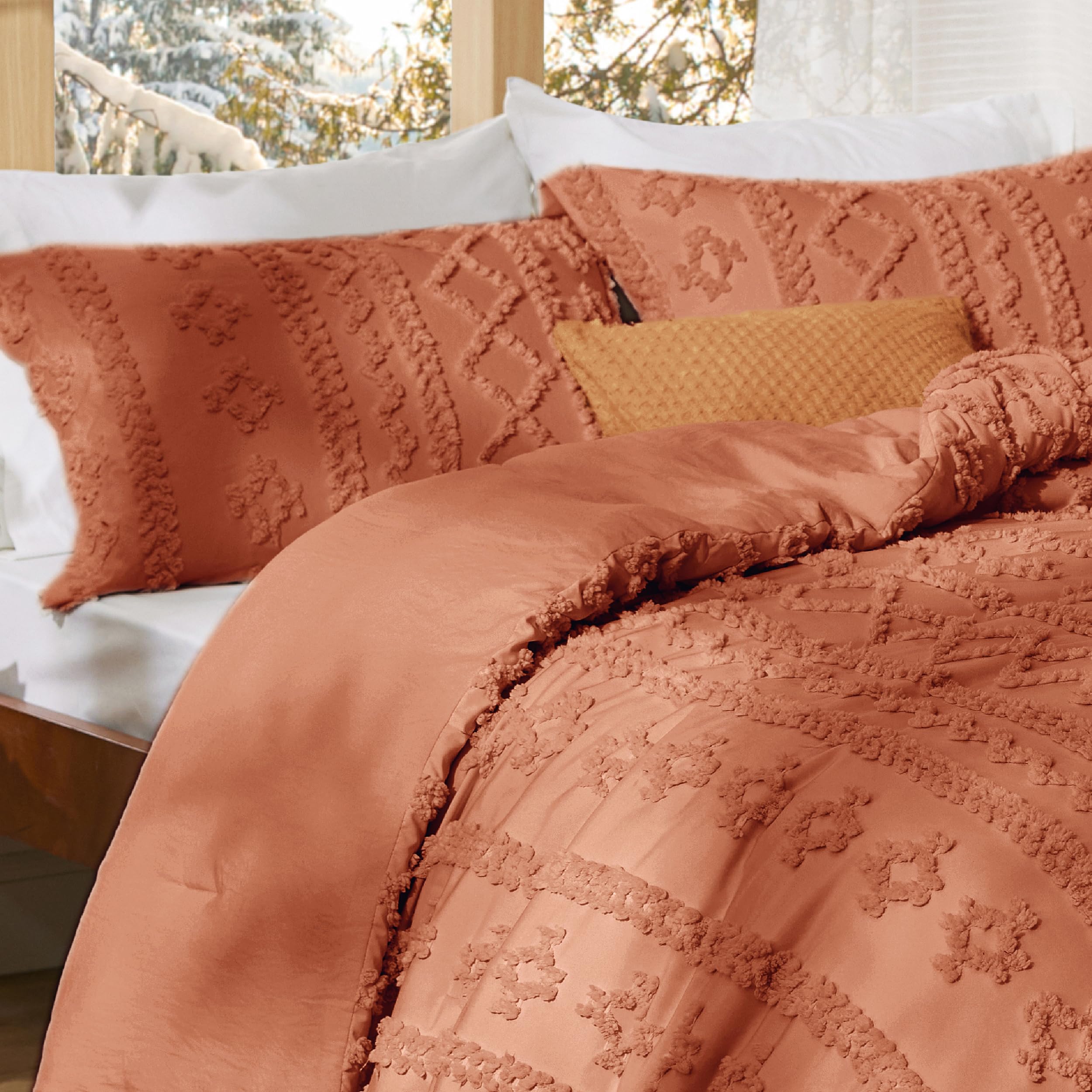 Foto 6 | Juego de Edredón Queen Bedsure Terracota - Venta Internacional