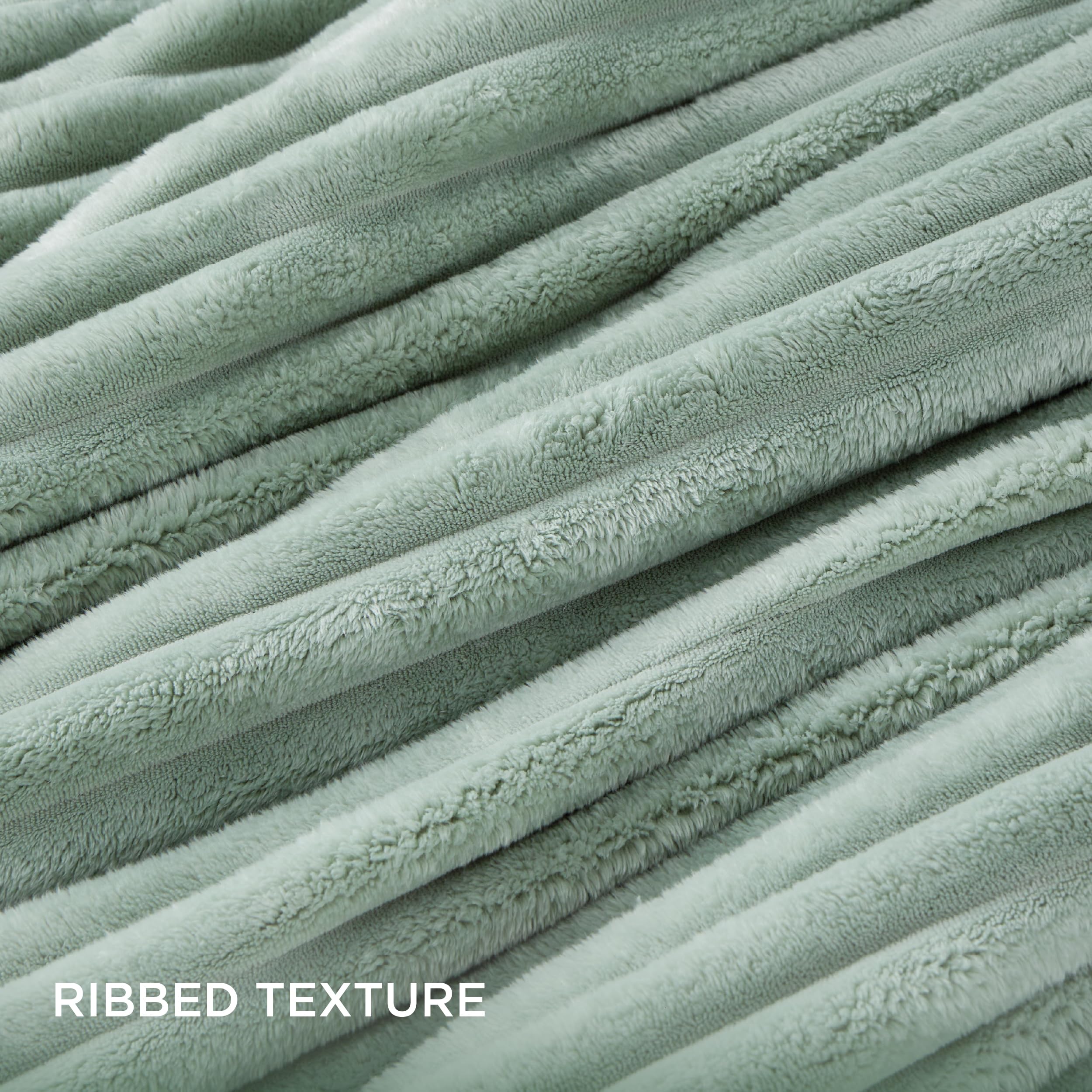 Foto 5 pulgar | Juego De Edredón Bedsure Fluffy King Size, Color Verde Salvia, 3 Piezas - Venta Internacional.