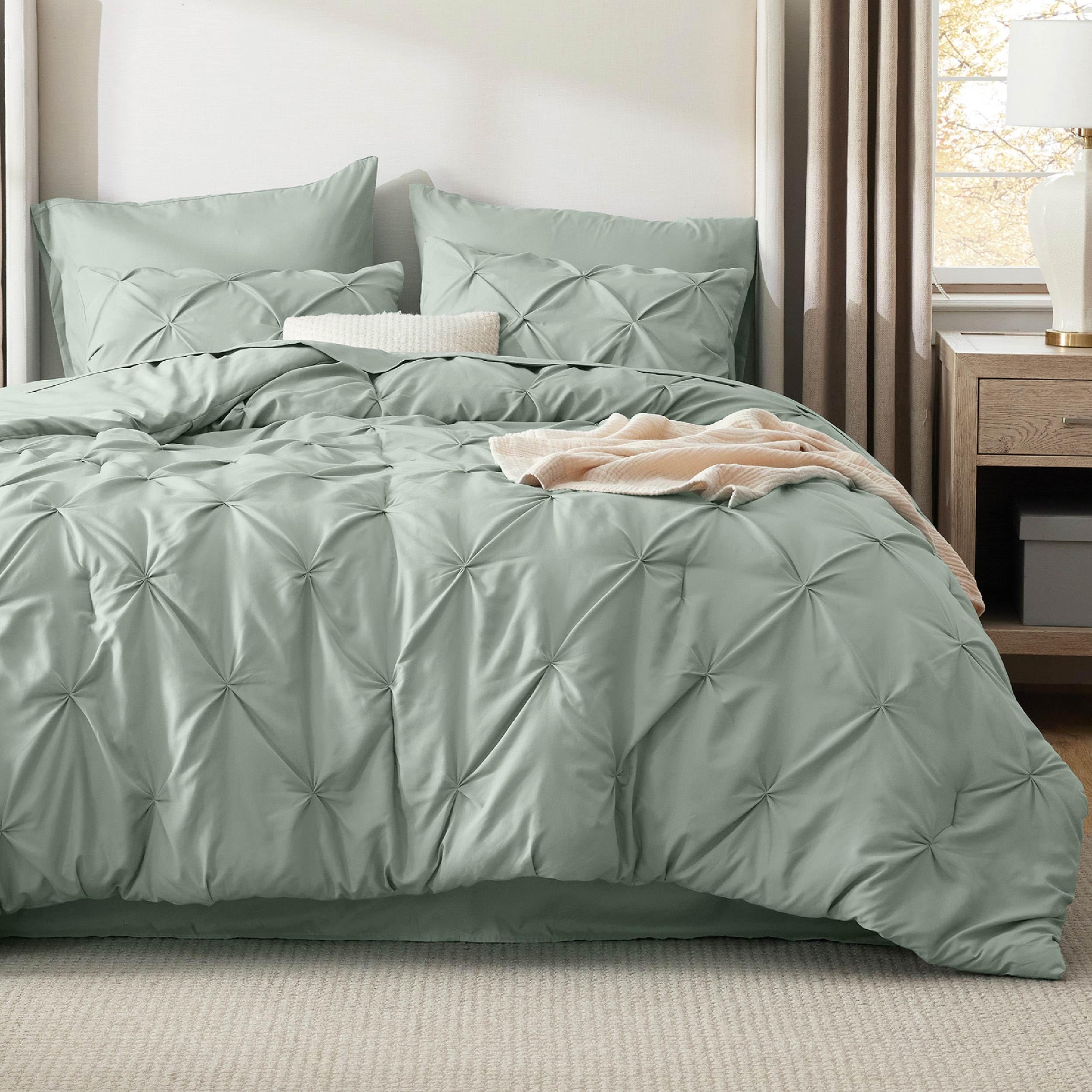 Juego de Edredón Bedsure California King Green 7 Piezas - Venta Internacional