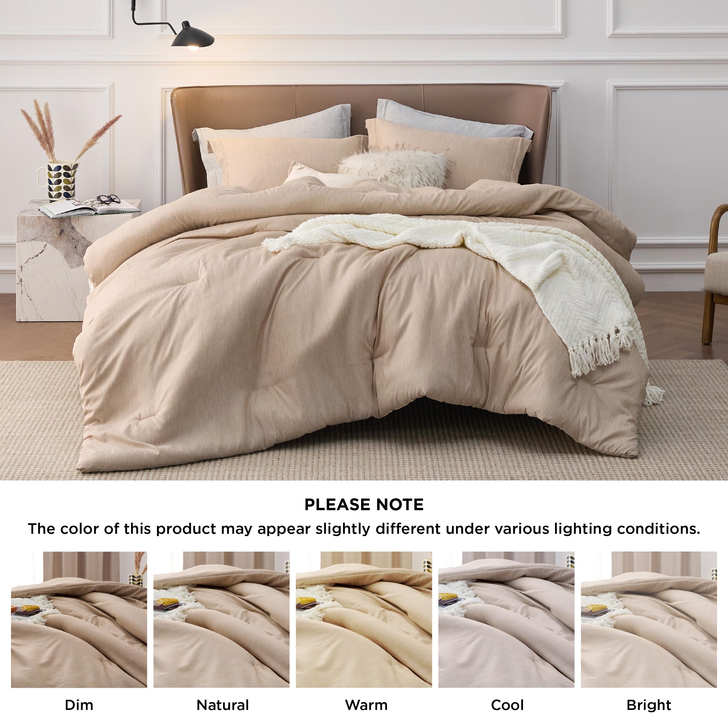 Foto 5 pulgar | Juego de Edredón Bedsure Queen Warm Sand con Fundas -  Venta Internacional