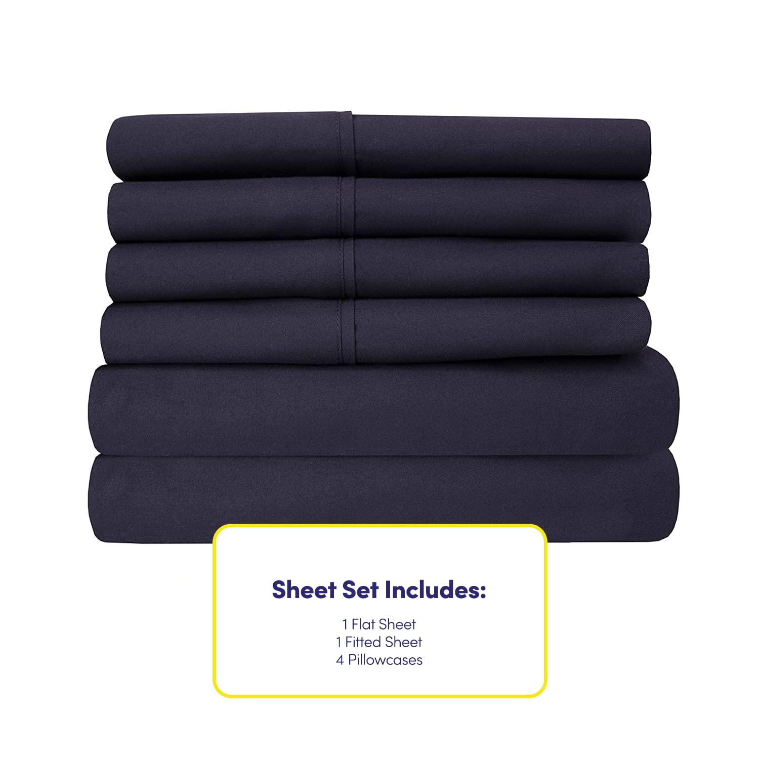 Foto 5 pulgar | Sábanas Sweet Home Collection 1500 Supreme Full Navy - Venta Internacional.