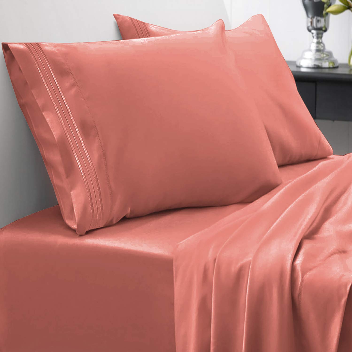 Sábanas Sweet Home Collection 1800 Supreme Queen Rust - Venta Internacional.