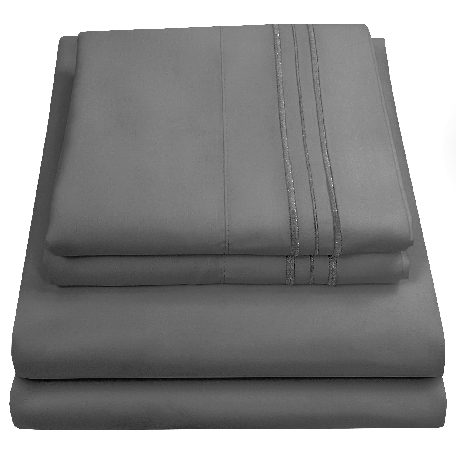 Foto 2 pulgar | Sábanas Sweet Home Collection King Size, Color Gris 1800tc - Venta Internacional.