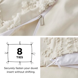 Foto 5 | Juego de Funda de Edredón Bohemio Bedsure King 3 Piezas Beige - Venta Internacional
