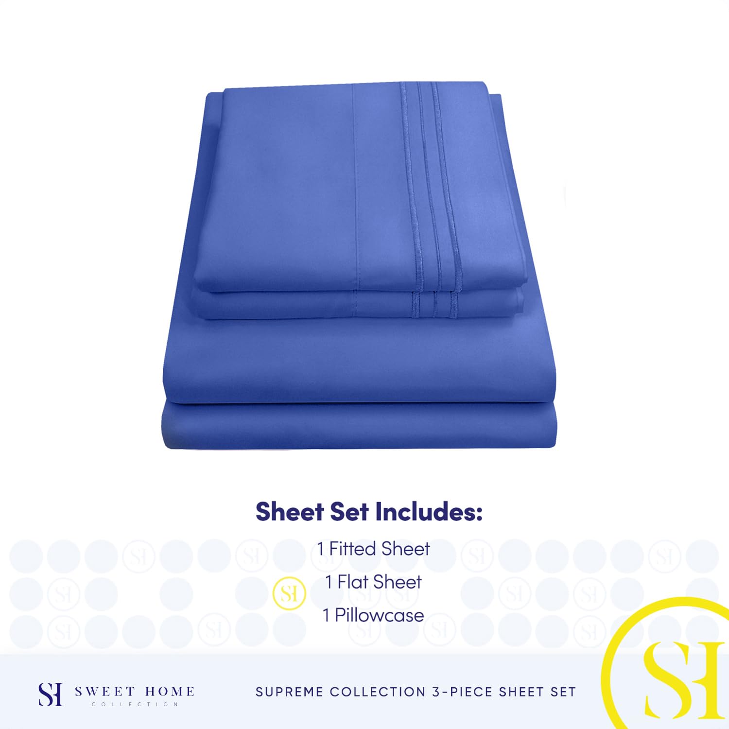 Foto 4 | Juego De Sábanas Sweet Home Collection Twin Xl Royal Blue - Venta Internacional.