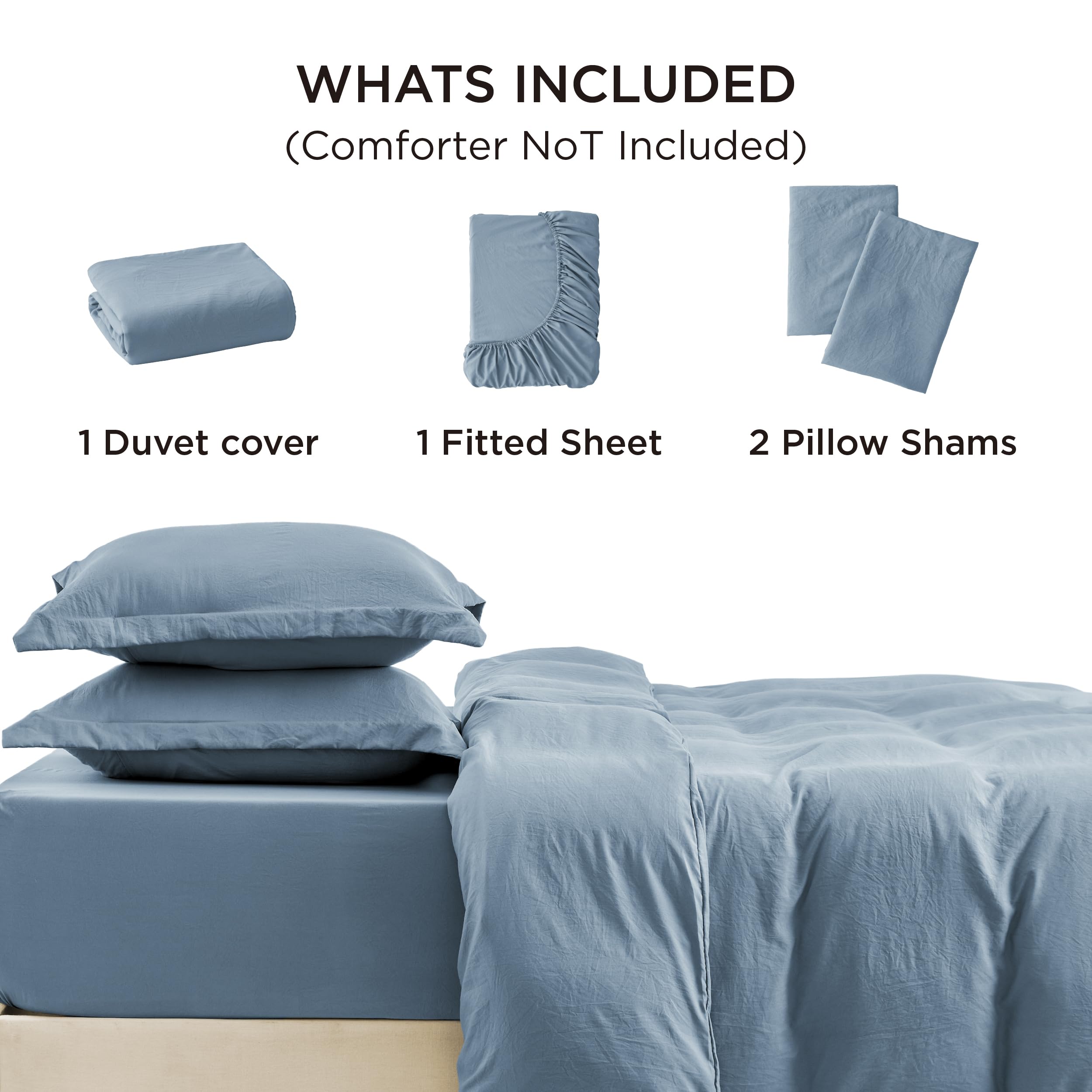 Foto 8 pulgar | Juego de Cama Bedsure Queen con Funda de Edredón y Sábana Bajera- Venta Internacional