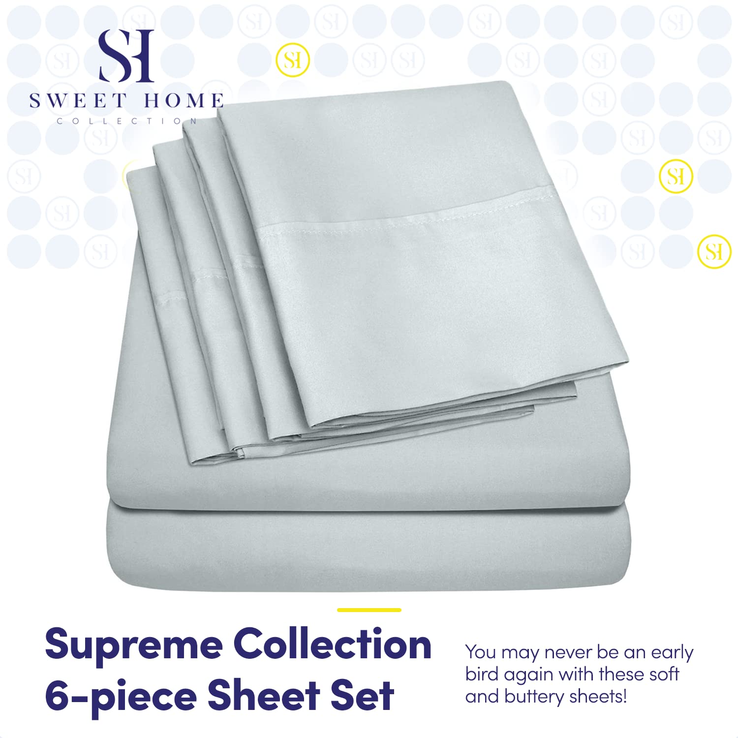 Foto 2 | Sábanas Sweet Home Collection, 6 Unidades, 1500 Supreme King - Venta Internacional.