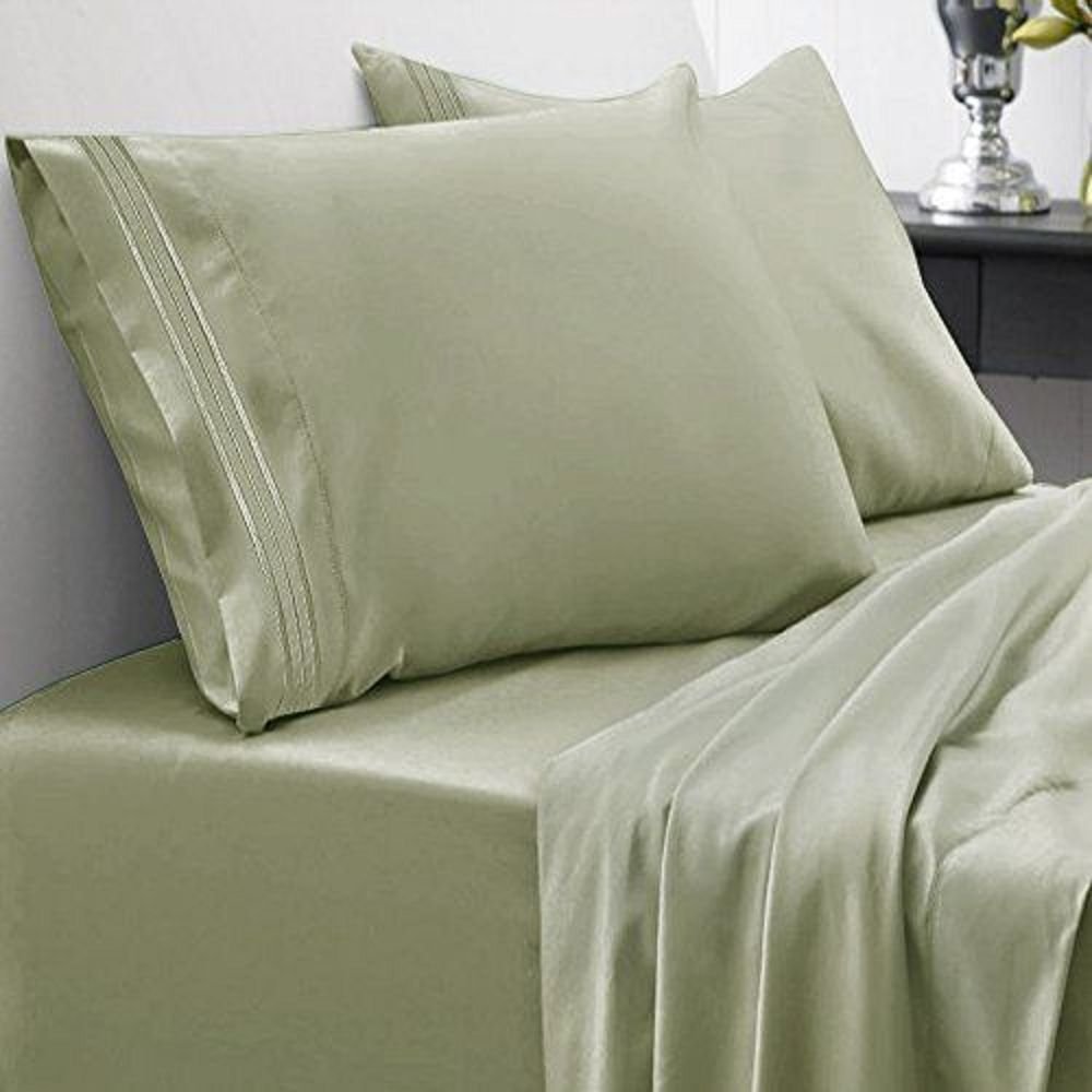 Sábanas De La Colección Sweet Home Supreme Queen Sage - Venta Internacional.
