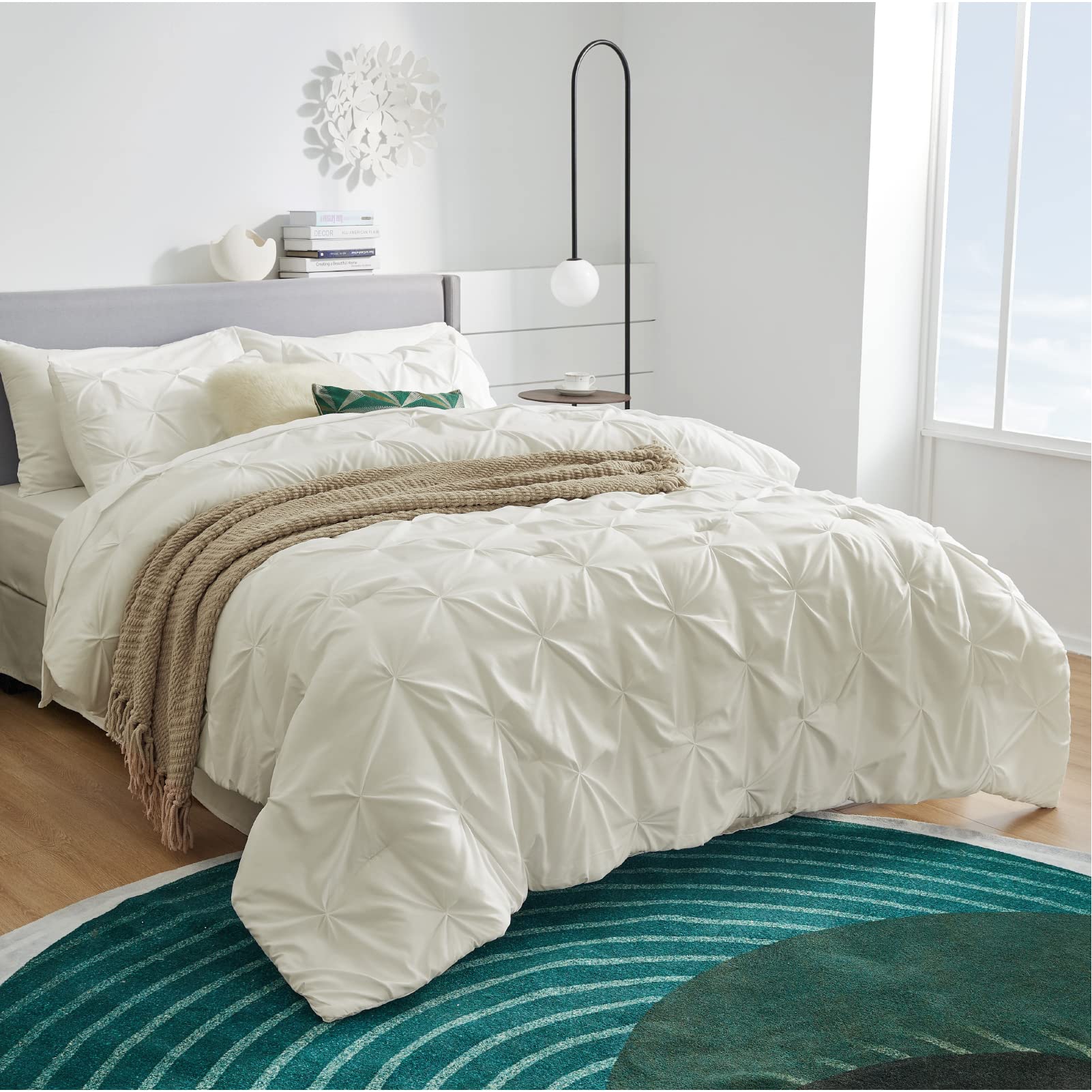 Foto 5 pulgar | Juego De Edredón Bedsure Twin Ivory Con Sábanas, 5 Piezas - Venta Internacional.