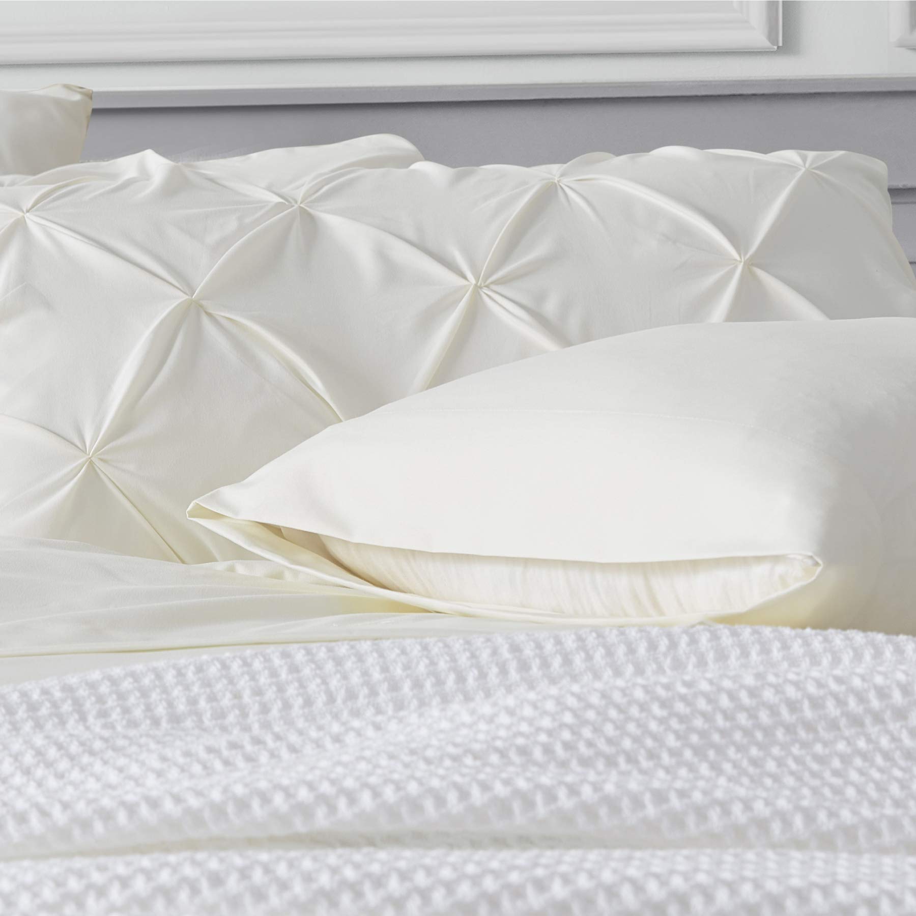 Foto 7 pulgar | Juego De Edredón Bedsure Twin Ivory Con Sábanas, 5 Piezas - Venta Internacional.