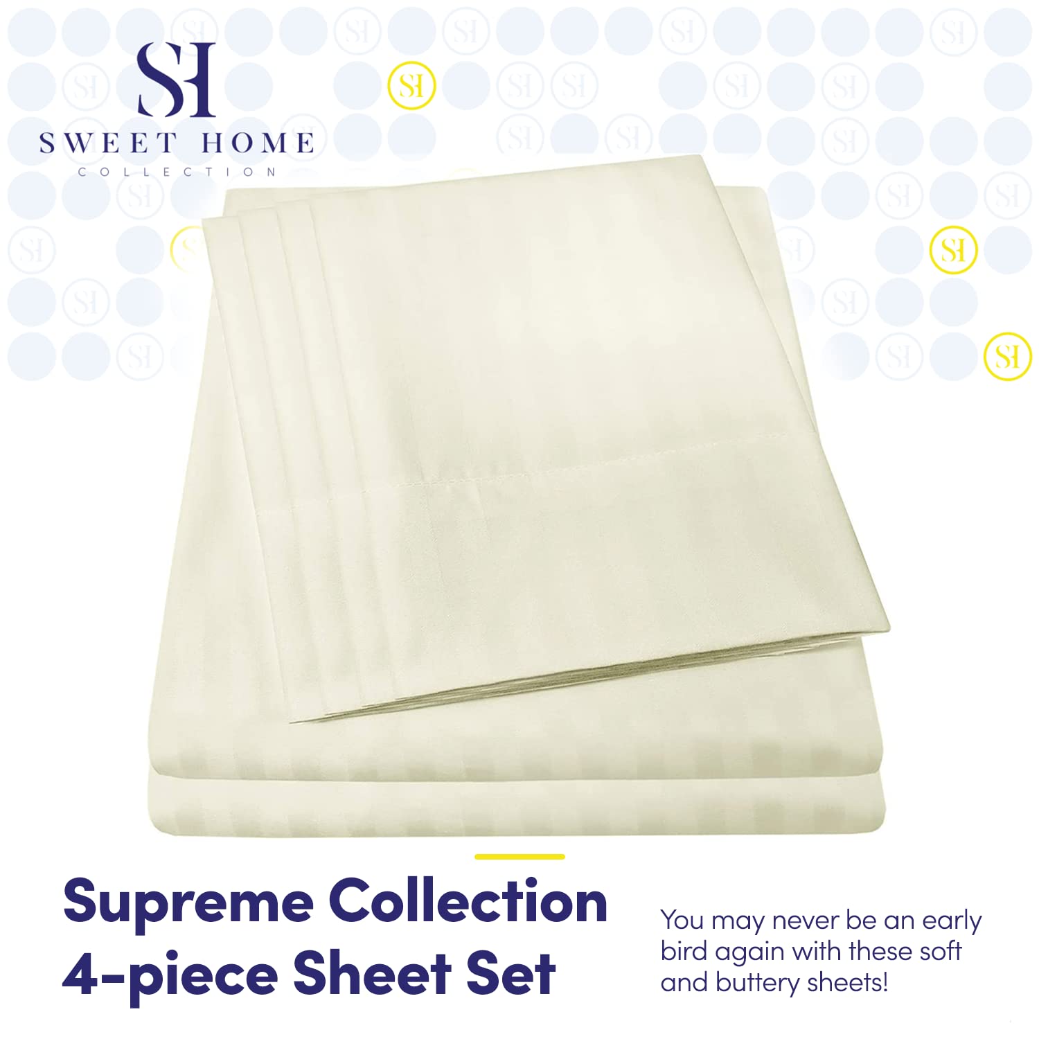 Foto 3 pulgar | Sábanas Sweet Home Collection 1500 Supreme Twin Beige - Venta Internacional.