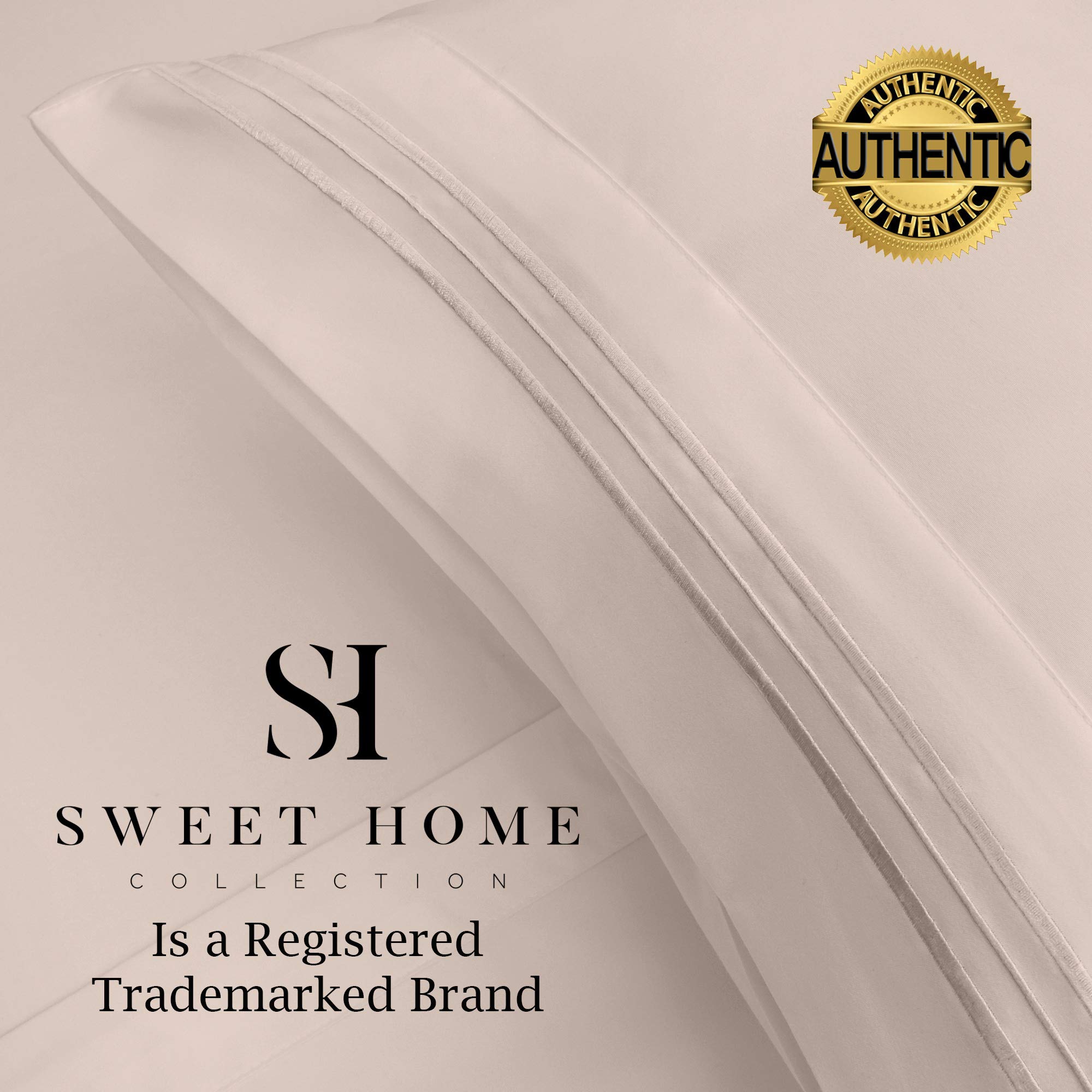 Foto 4 | Juego De Sábanas Sweet Home Collection 1500 Supreme Queen Beige - Venta Internacional.