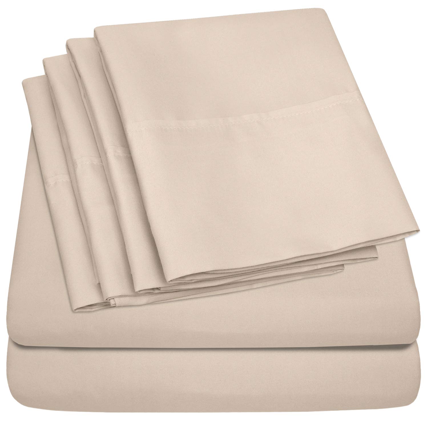 Foto 1 | Juego De Sábanas Sweet Home Collection Supreme Split King Beige - Venta Internacional.