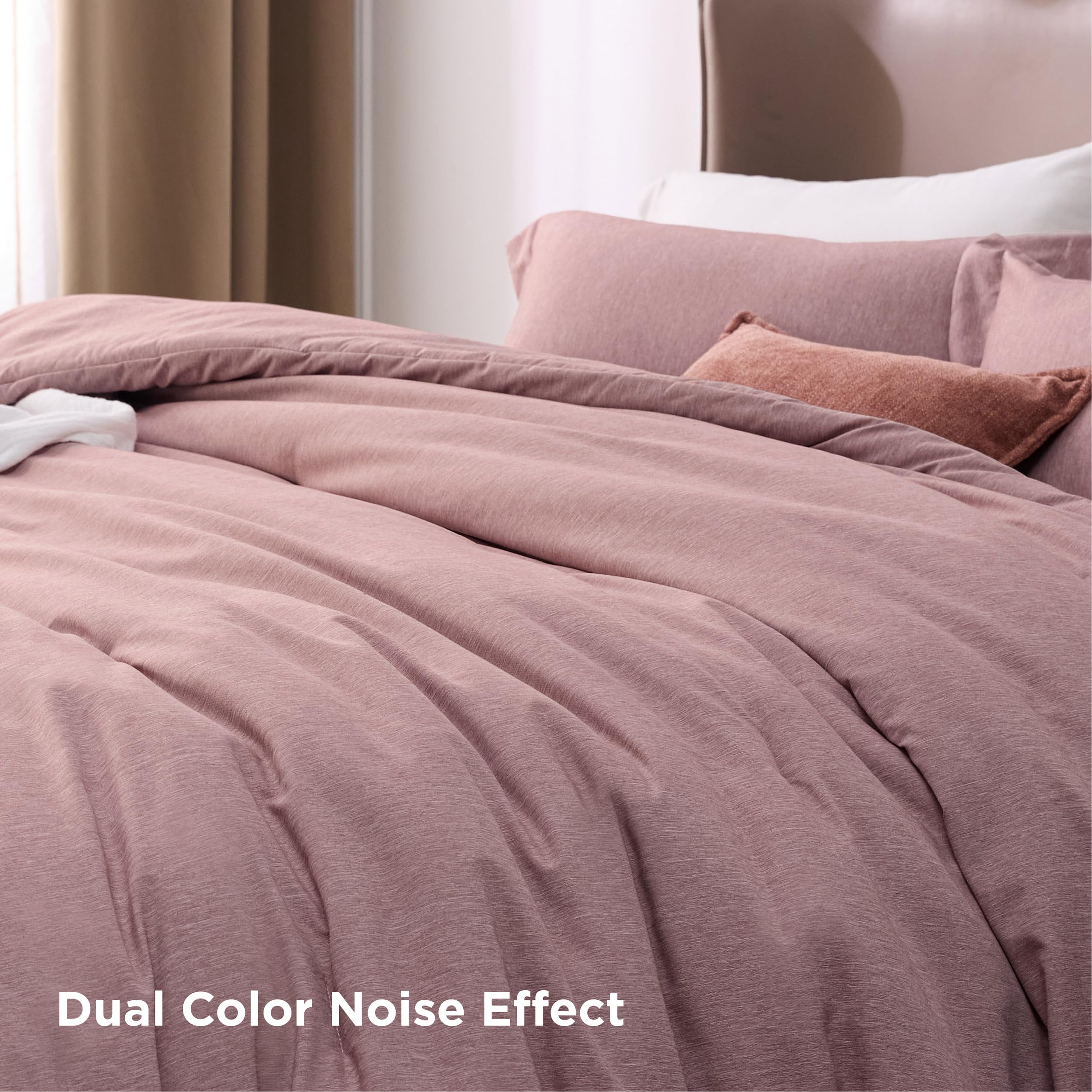 Foto 4 pulgar | Juego De Edredón Bedsure Queen Dusty Rose Soft All Seasons - Venta Internacional.