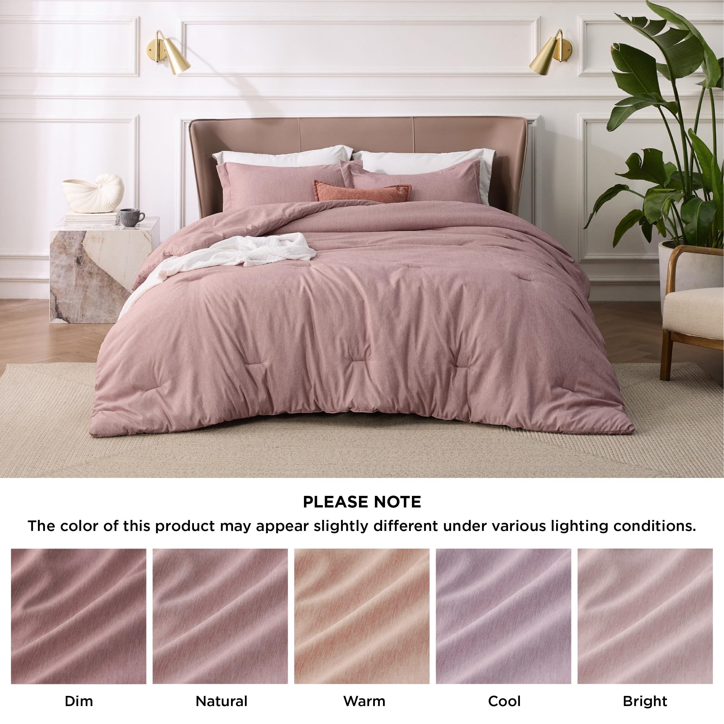 Foto 4 | Juego De Edredón Bedsure Queen Dusty Rose Soft All Seasons - Venta Internacional.