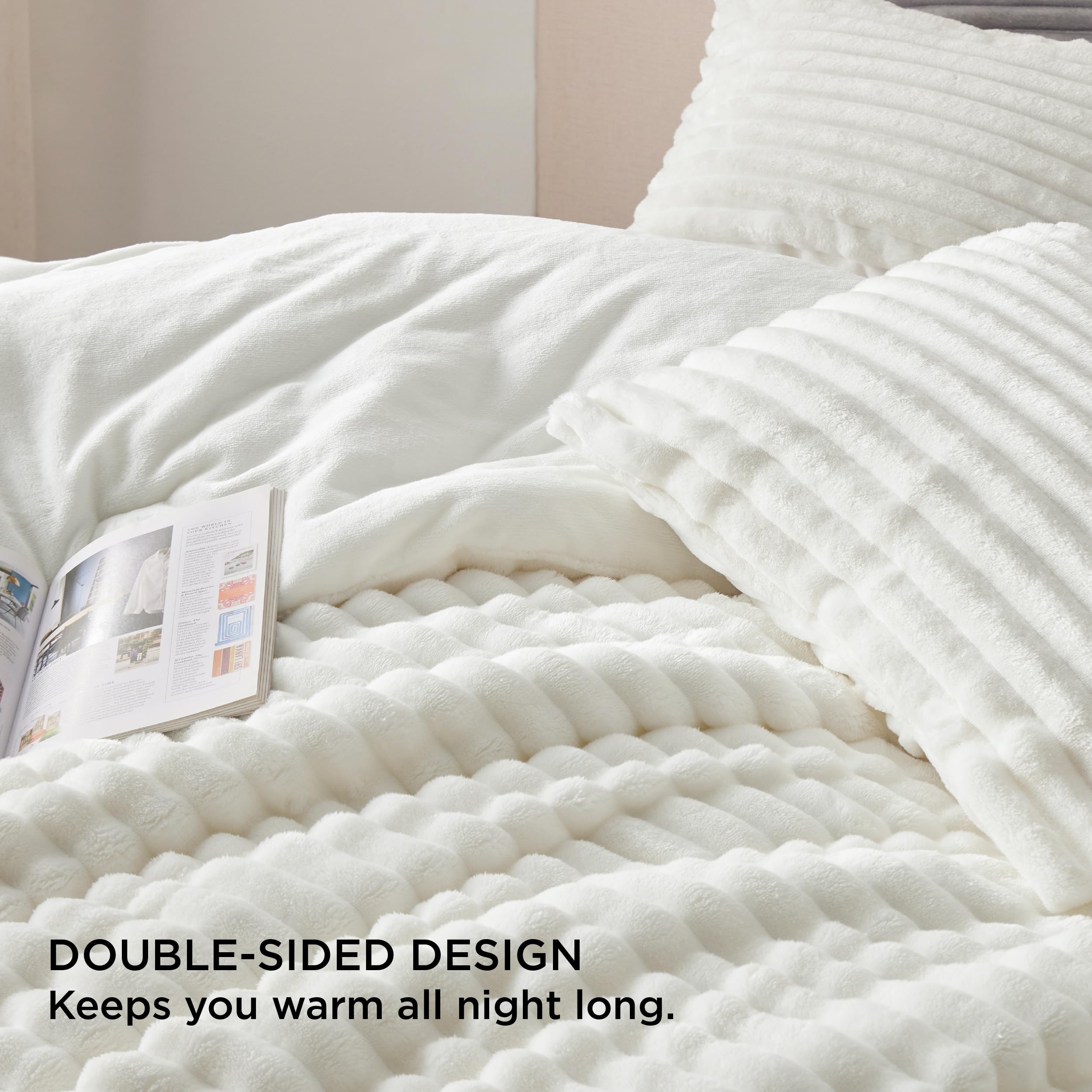 Foto 4 pulgar | Juego De Edredón Bedsure Fluffy King Size Con 2 Fundas De Almohada - Venta Internacional.