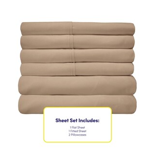 Foto 4 | Juego De Sábanas Sweet Home Collection 1500 Supreme Twin Xl Taupe - Venta Internacional.