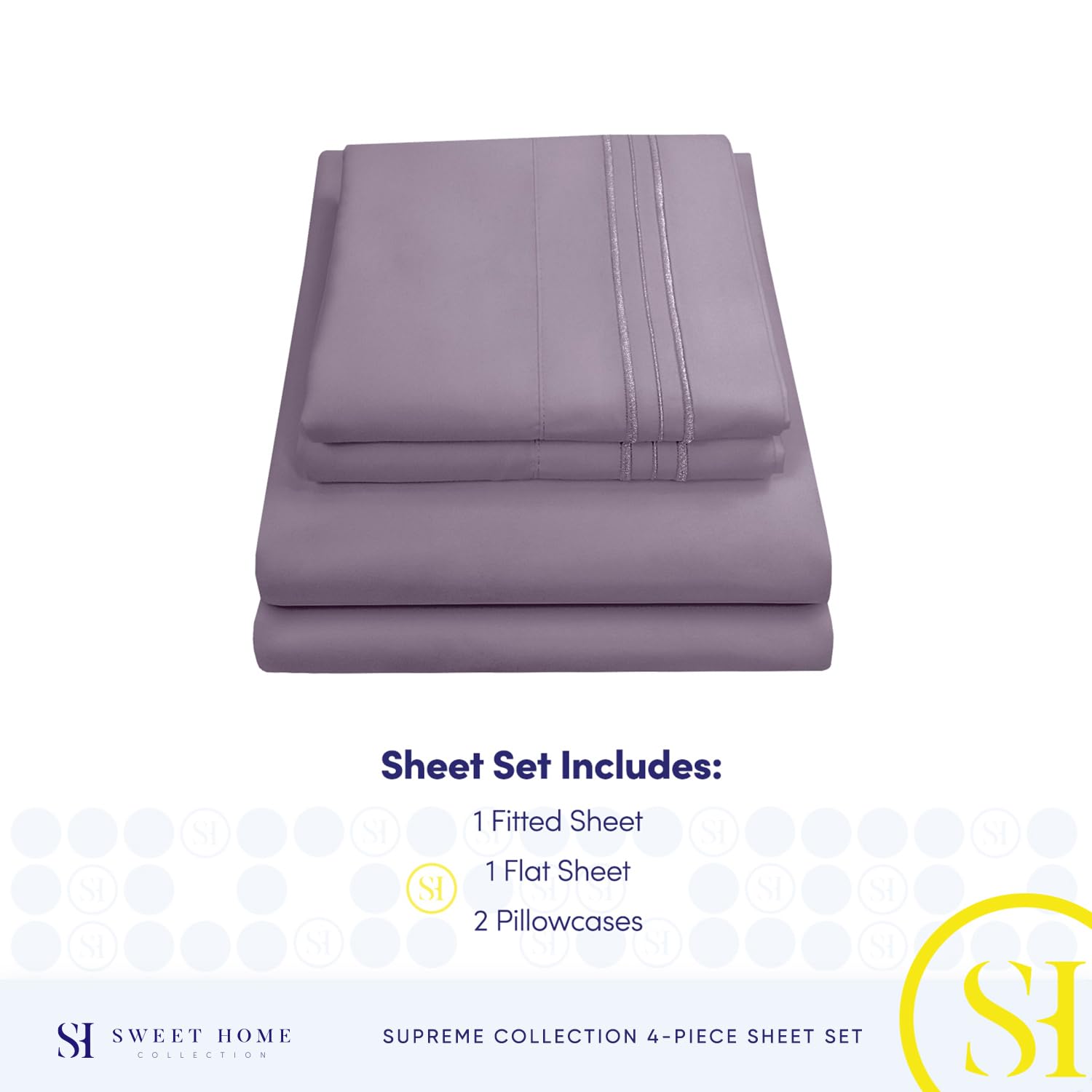 Foto 5 pulgar | Sábanas De La Colección Sweet Home Supreme Queen Plum - Venta Internacional.