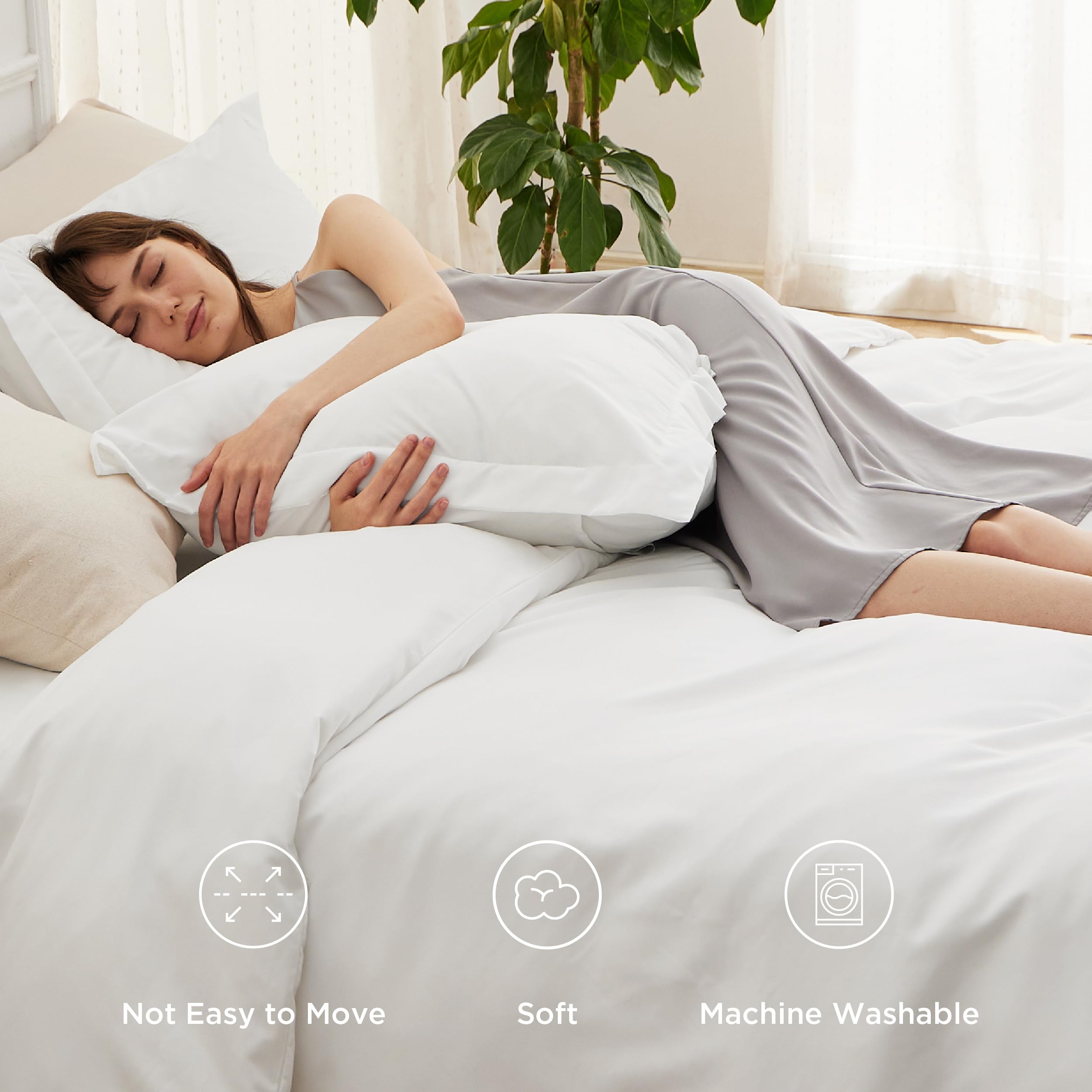 Foto 3 | Juego de Cama Bedsure King Funda De Edredón Con Sábana Bajera Ajustable 4 Piezas - Venta Internacional