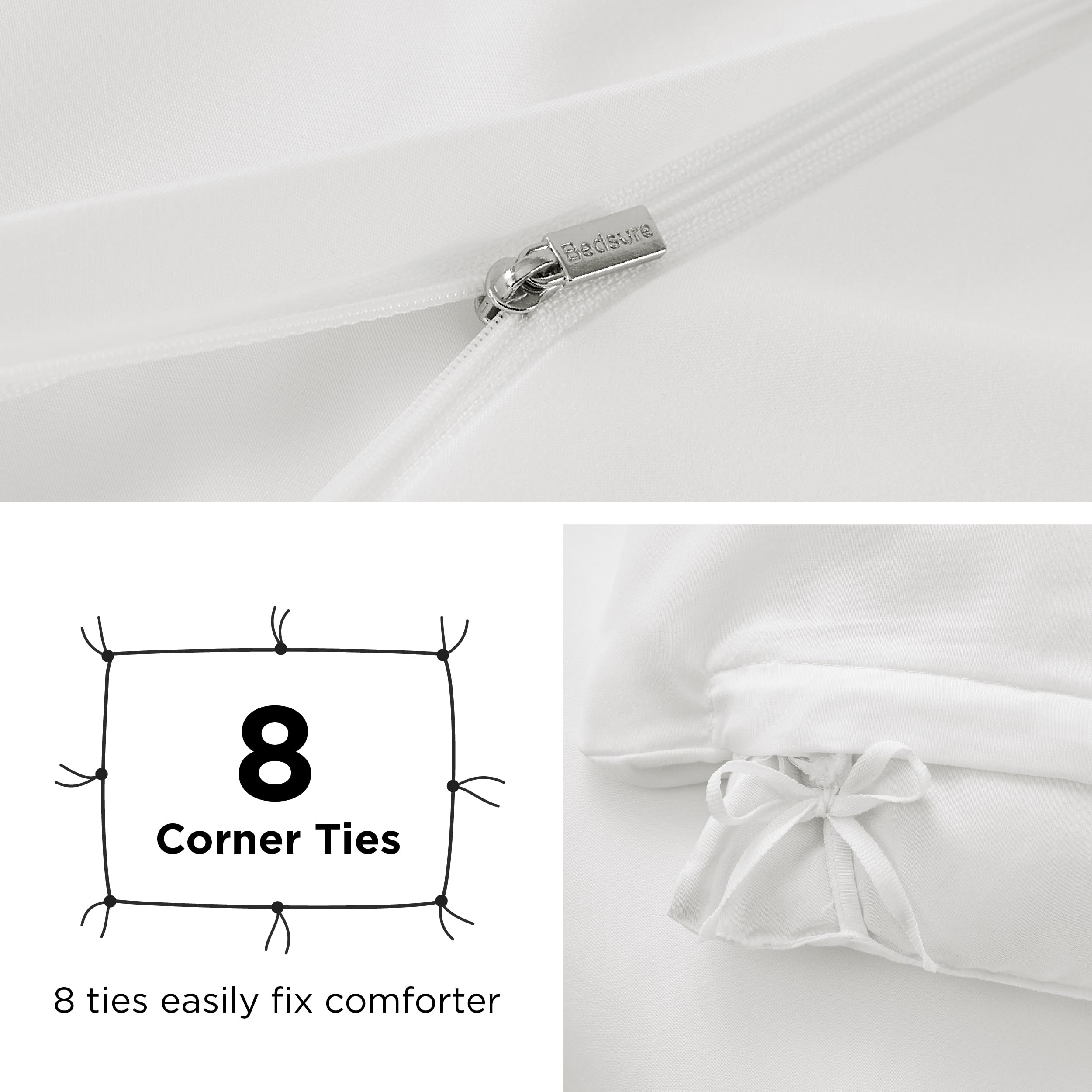 Foto 5 pulgar | Juego de Cama Bedsure King Funda De Edredón Con Sábana Bajera Ajustable 4 Piezas - Venta Internacional