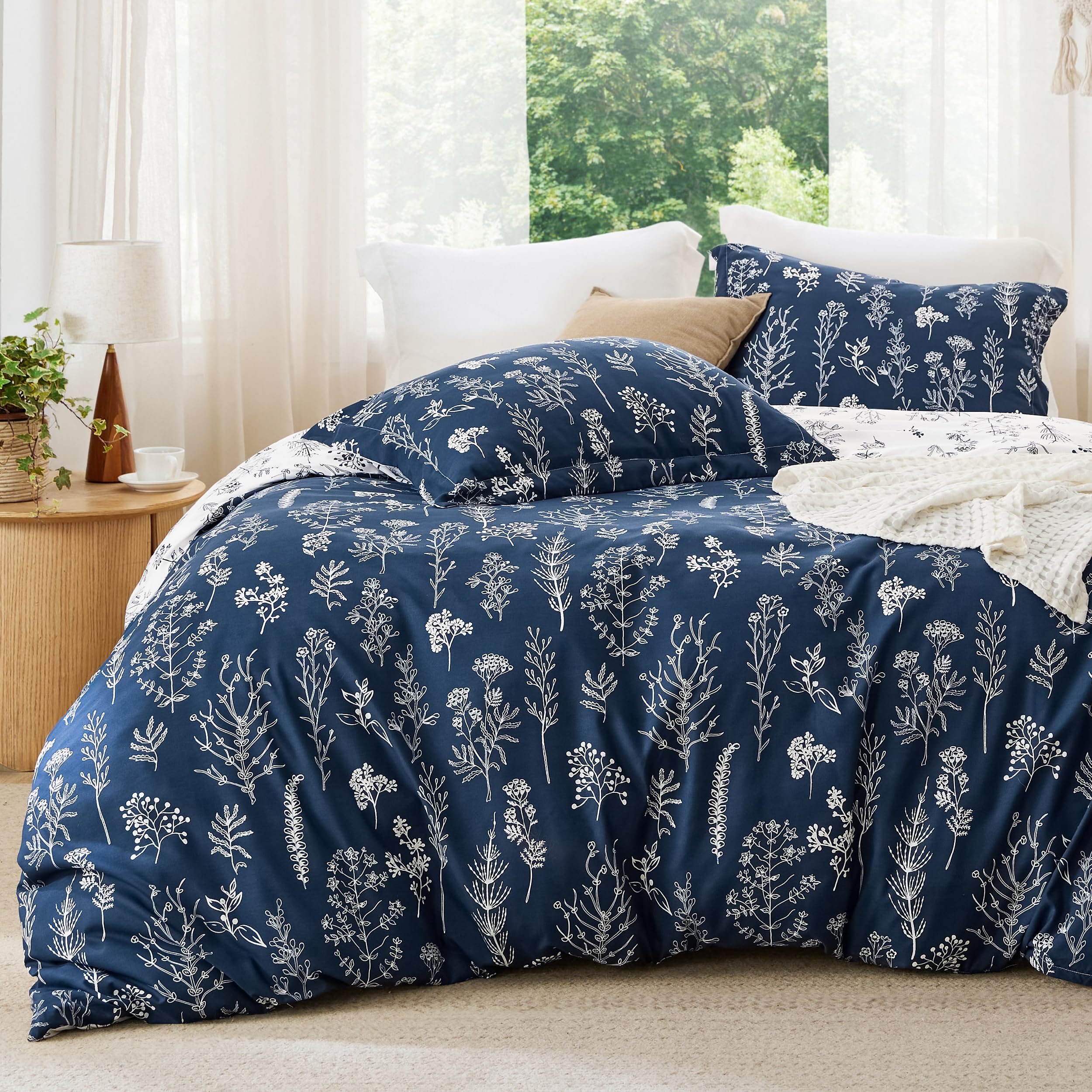Foto 2 pulgar | Juego de Edredón Bedsure Queen Navy Con 1 Edredón Y 2 Fundas De Almohada - Venta Internacional