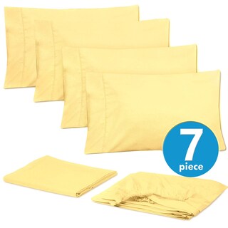 Foto 3 | Sábanas Sweet Home Collection Split King De Color Amarillo Pálido - Venta Internacional.