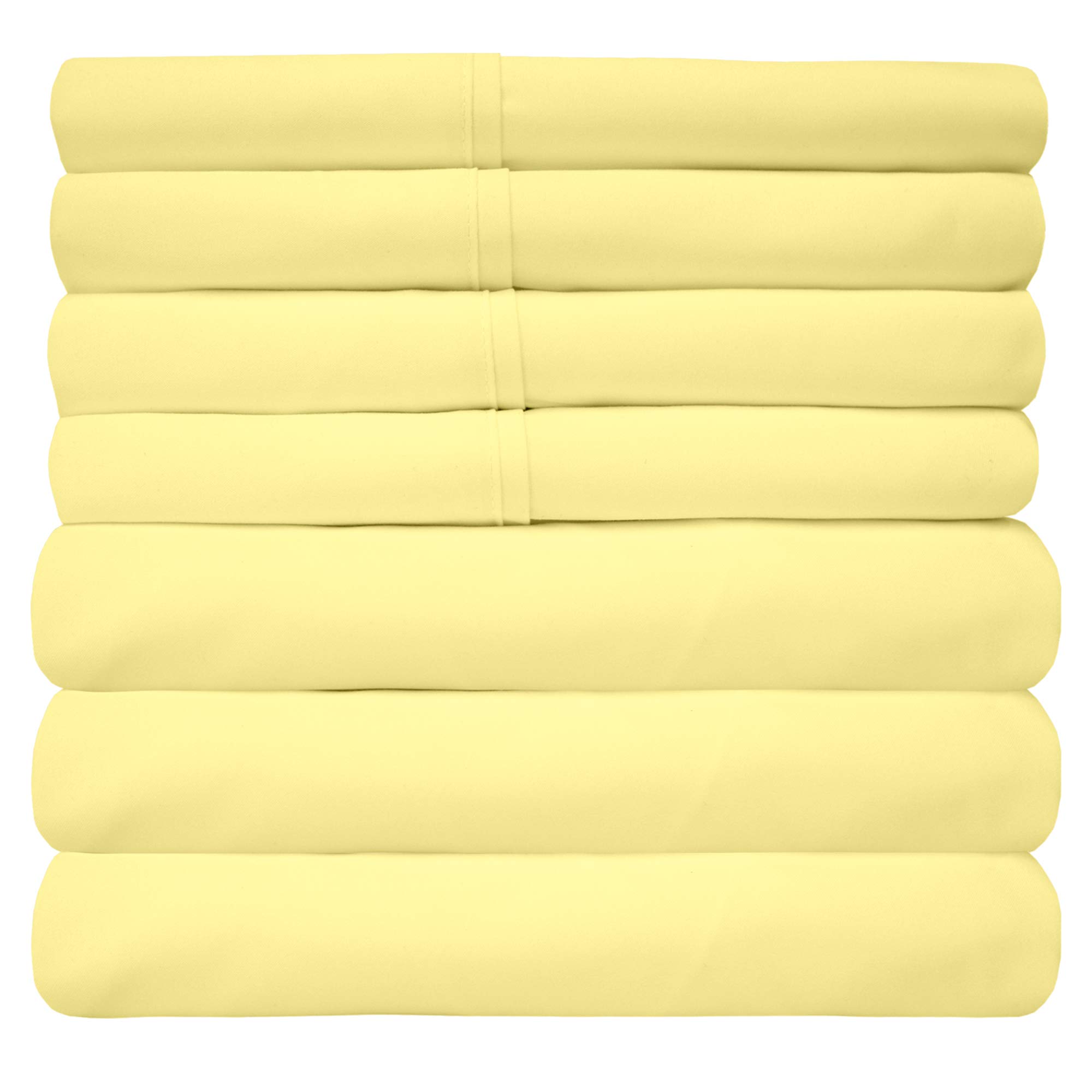 Foto 7 pulgar | Sábanas Sweet Home Collection Split King De Color Amarillo Pálido - Venta Internacional.