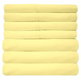 Foto 6 | Sábanas Sweet Home Collection Split King De Color Amarillo Pálido - Venta Internacional.