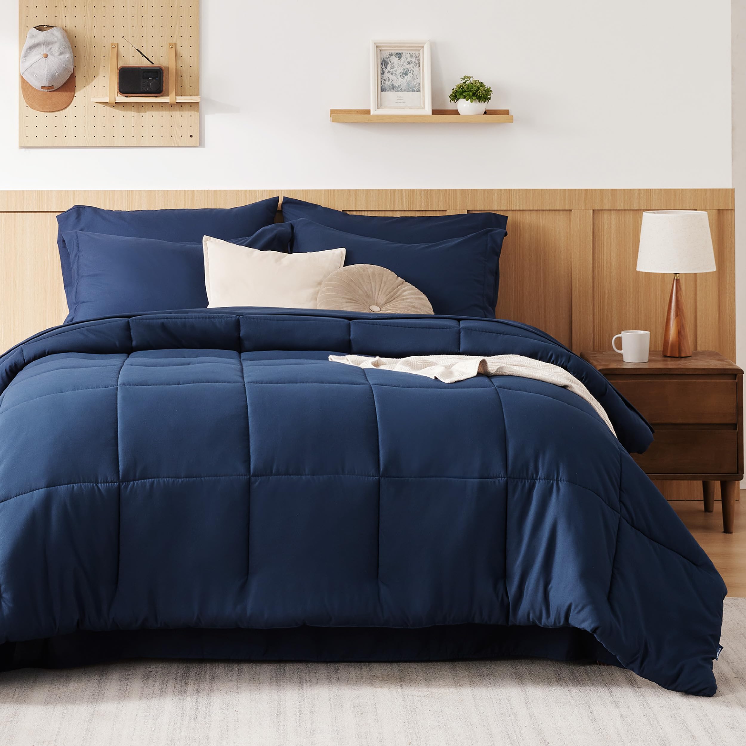 Foto 3 pulgar | Juego de Ropa De Cama Bedsure Navy King Size, 7 Piezas - Venta Internacional