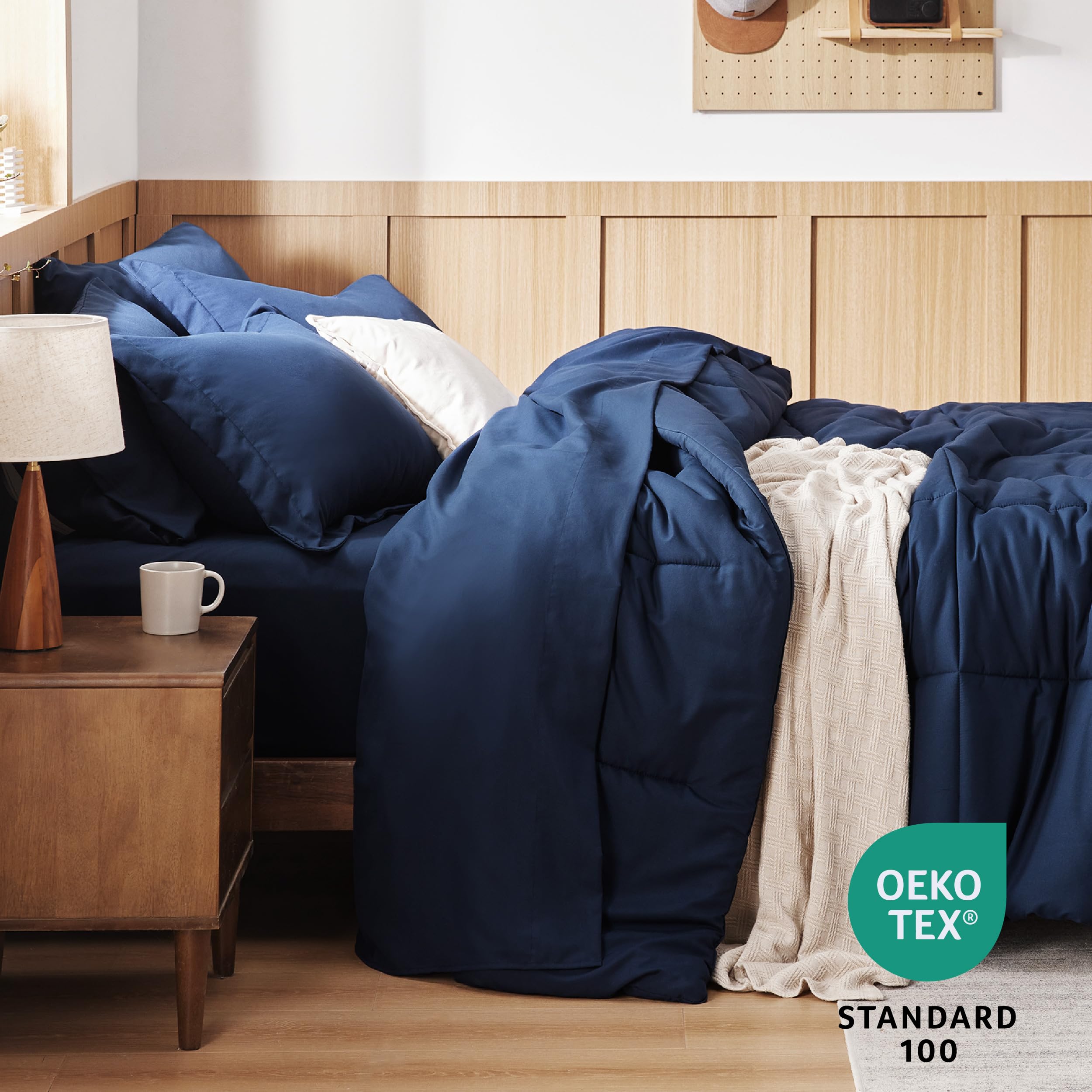Foto 4 pulgar | Juego de Ropa De Cama Bedsure Navy King Size, 7 Piezas - Venta Internacional
