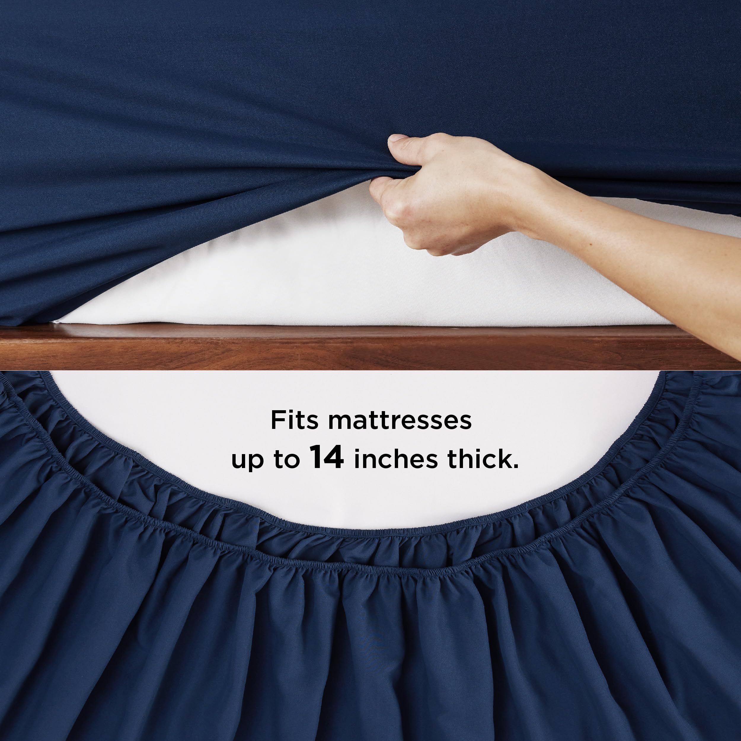 Foto 6 pulgar | Juego de Ropa De Cama Bedsure Navy King Size, 7 Piezas - Venta Internacional