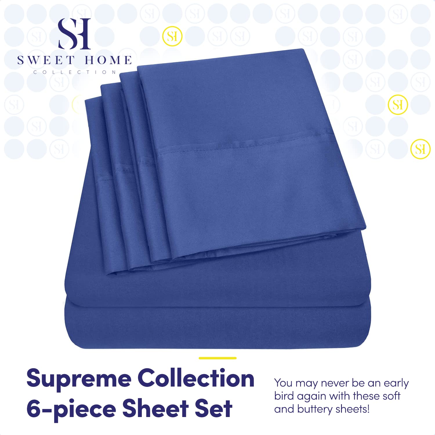 Foto 3 pulgar | Sábanas Sweet Home Collection, 6 Unidades, 1500 Supreme Full - Venta Internacional.