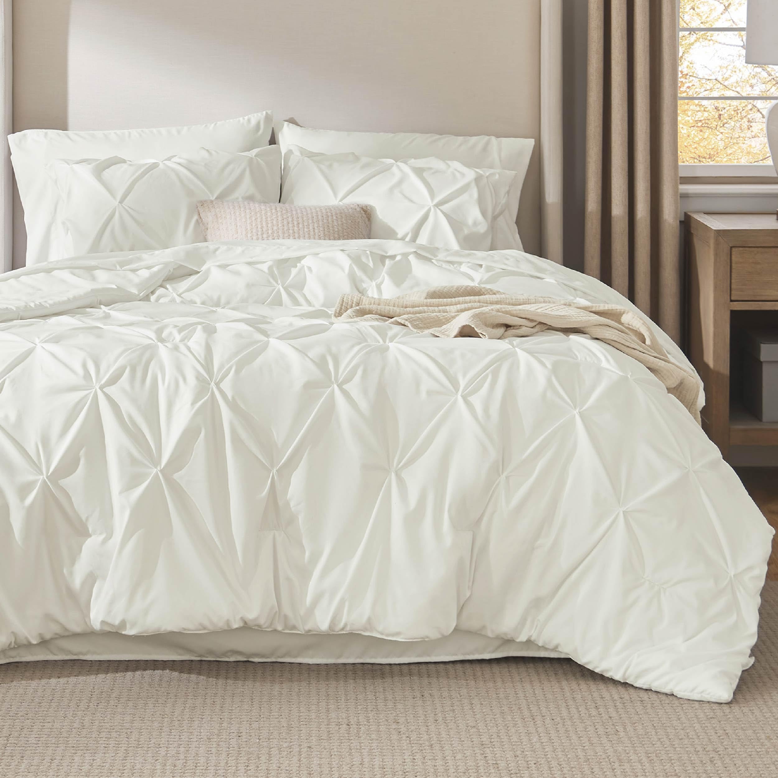 Foto 6 pulgar | Set De Edredón Bedsure California King Pinch Pleat Ivory - Venta Internacional.