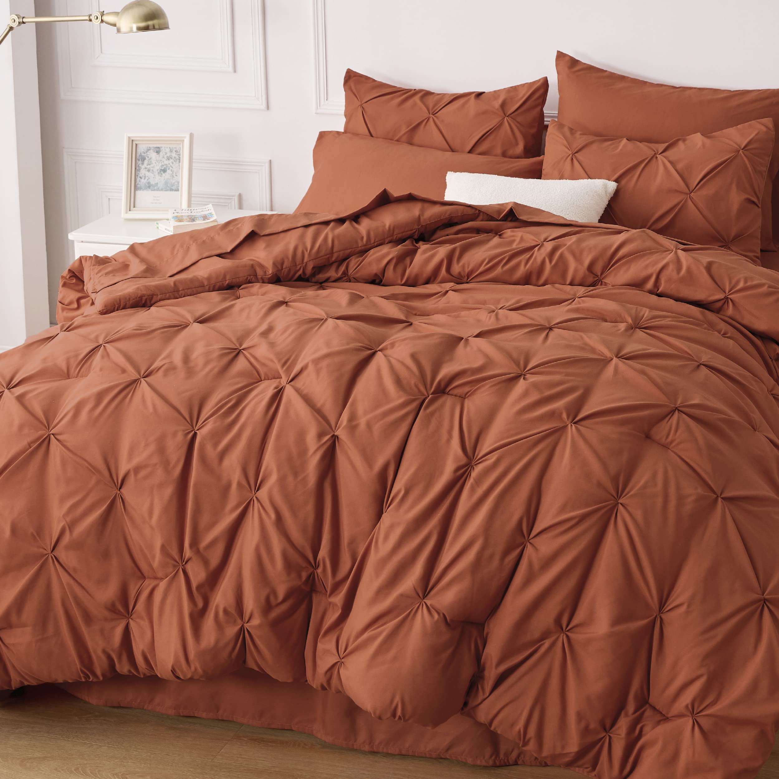 Foto 7 | Juego De Edredón Bedsure California King Burnt Orange 7 Piezas - Venta Internacional.