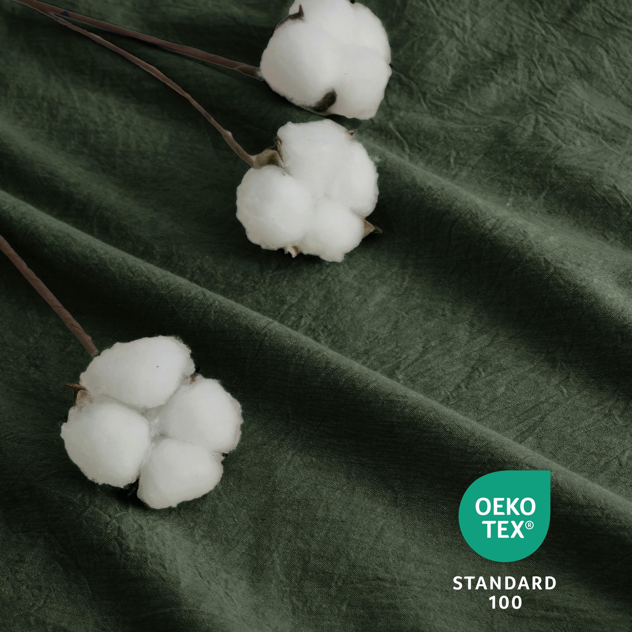 Foto 4 pulgar | Funda De Edredón Bedsure de Algodón Lavado Verde Oliva - Venta Internacional