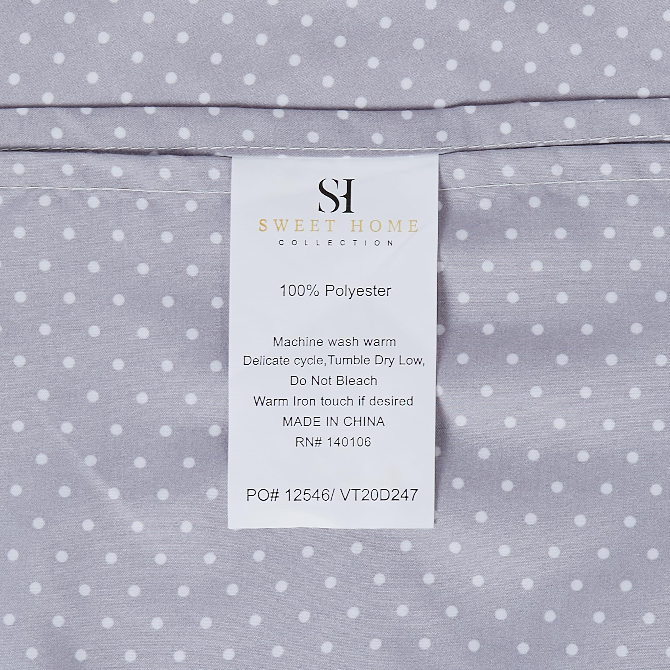 Foto 4 pulgar | Sábanas Sweet Home Collection Supreme Queen Dot Grey - Venta Internacional.