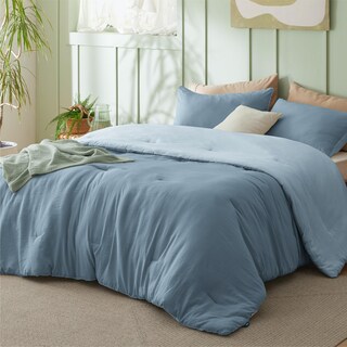 Foto 1 | Juego de Edredón Bedsure Queen Reversible Azul 3 Piezas - Venta Internacional