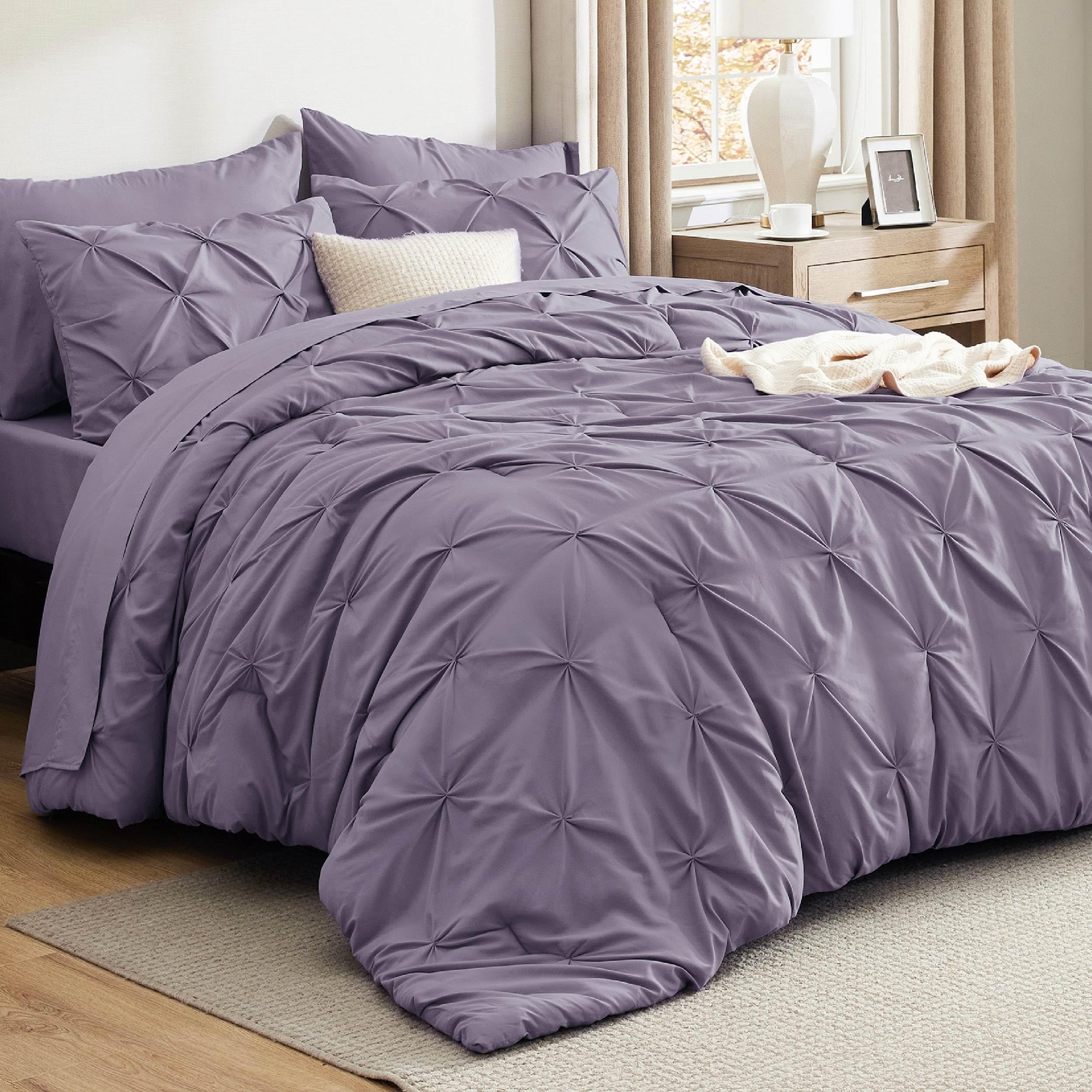 Foto 1 | Juego De Edredón Bedsure Queen, Color Morado Grisáceo, 7 Piezas - Venta Internacional.